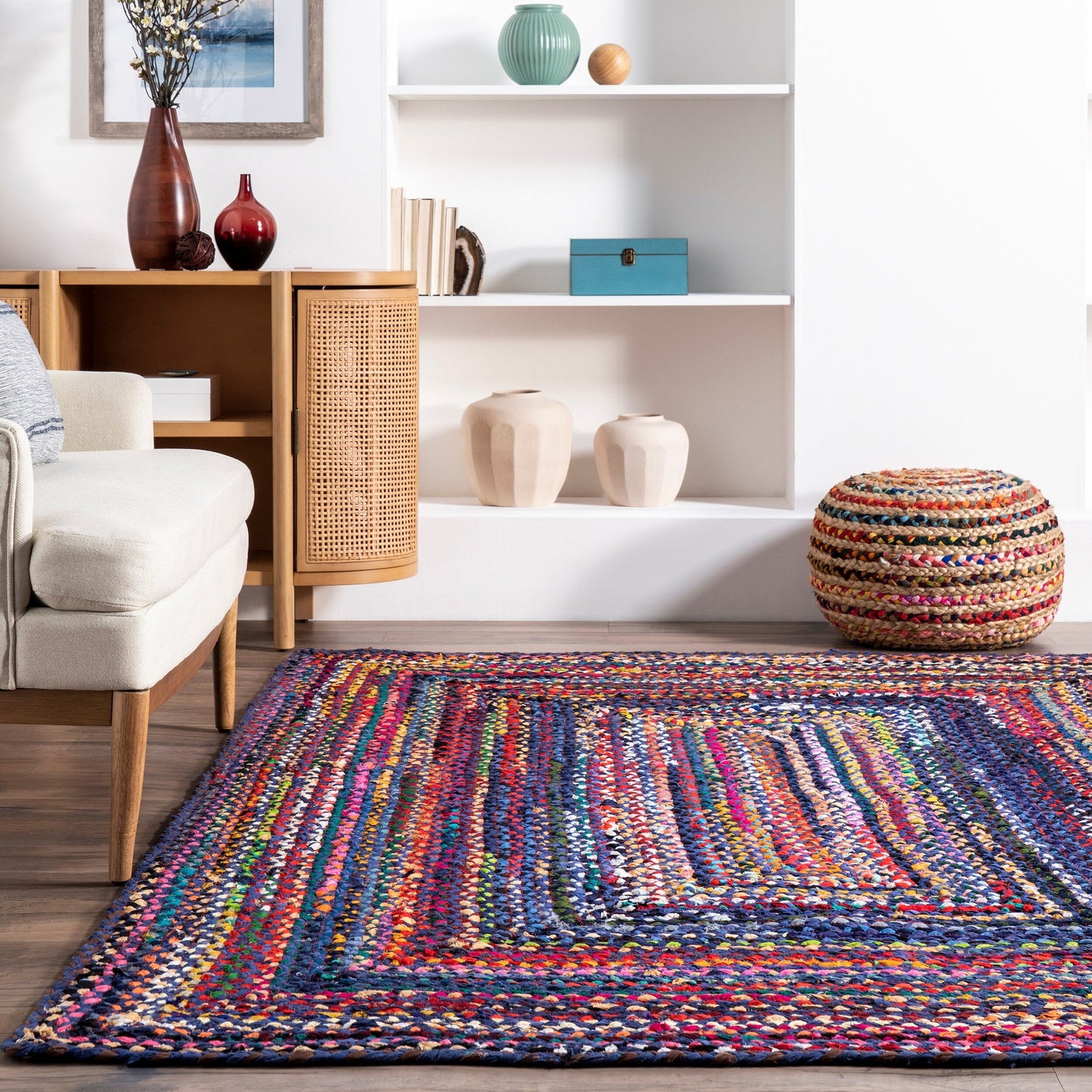 Nuloom Tammara Bohemian Handgeflochtener Flächenteppich