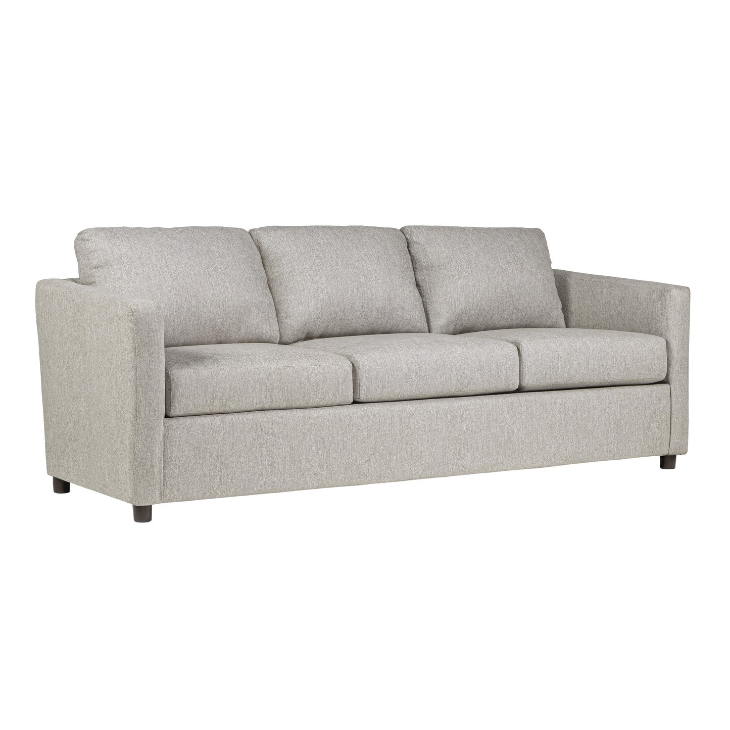 Piasa Sofa, Transitional Light Beige Polyester and Solid Wood, 81 Inch