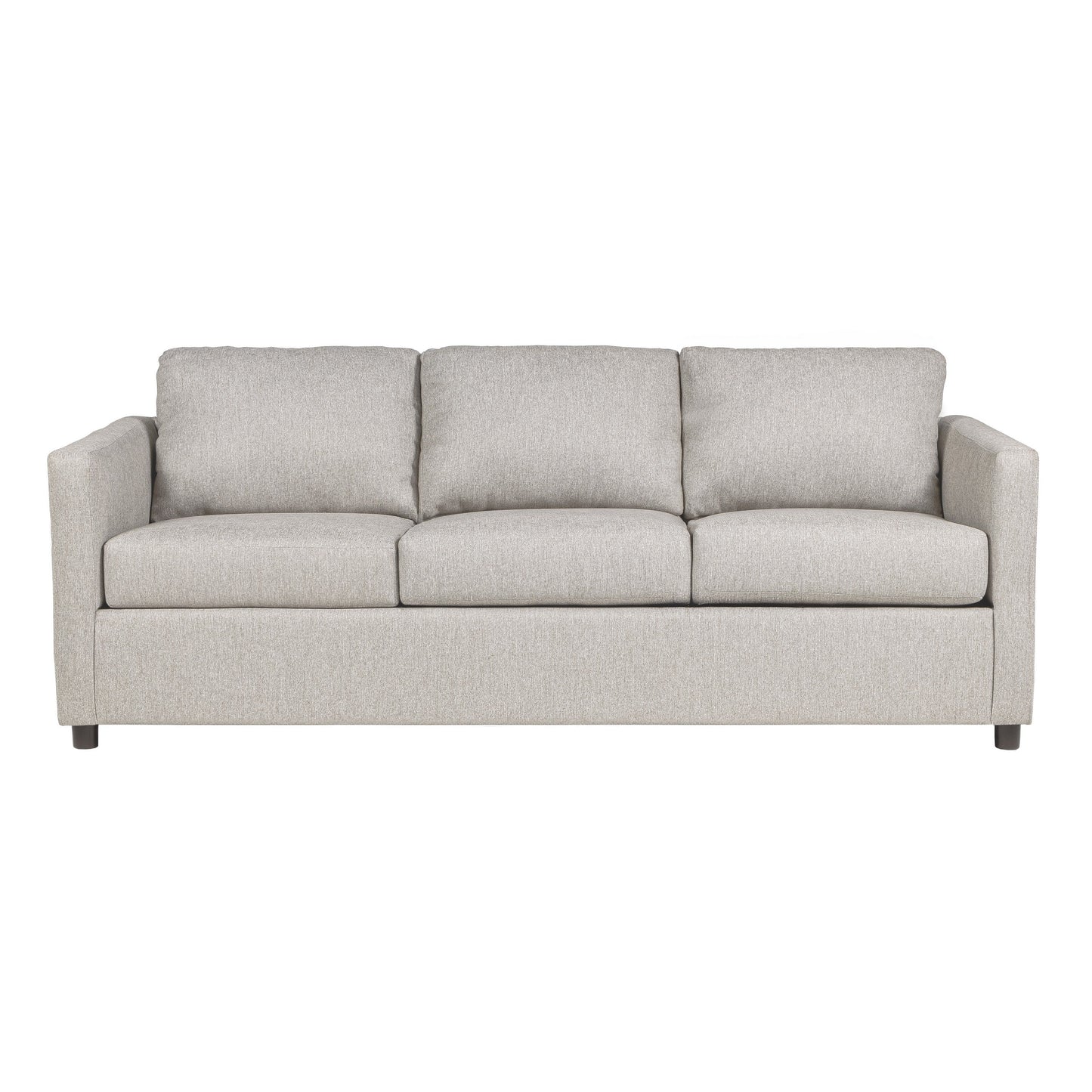 Piasa Sofa, Transitional Light Beige Polyester and Solid Wood, 81 Inch