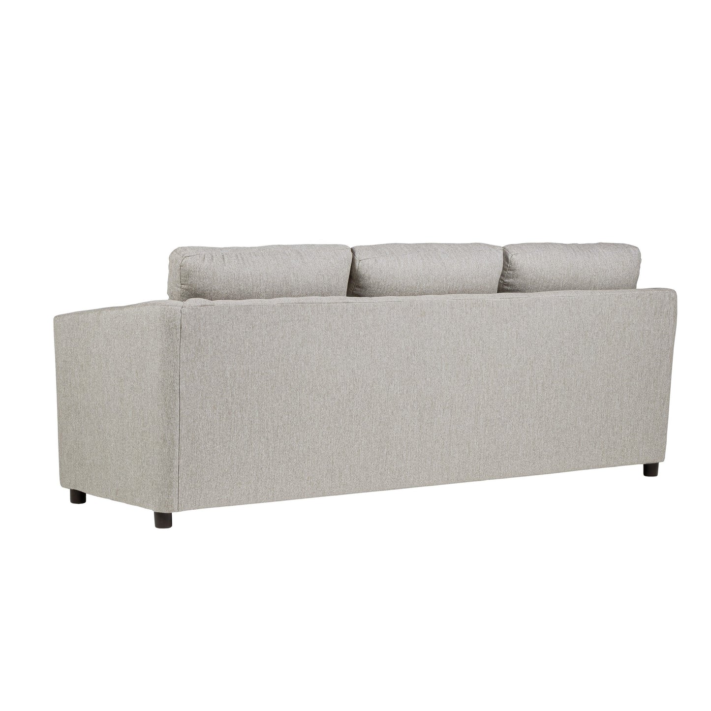 Piasa Sofa, Transitional Light Beige Polyester and Solid Wood, 81 Inch