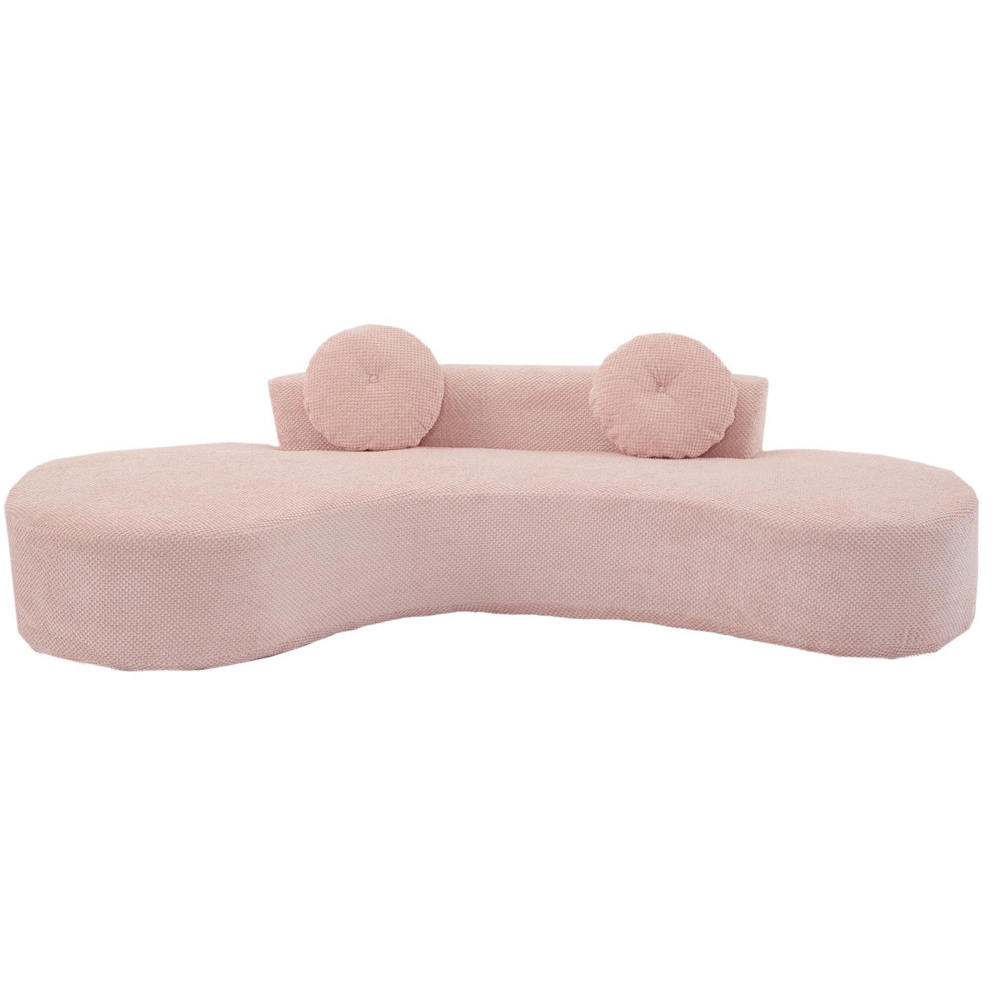 Rosa Cord-Wolkensofa mit Kissen