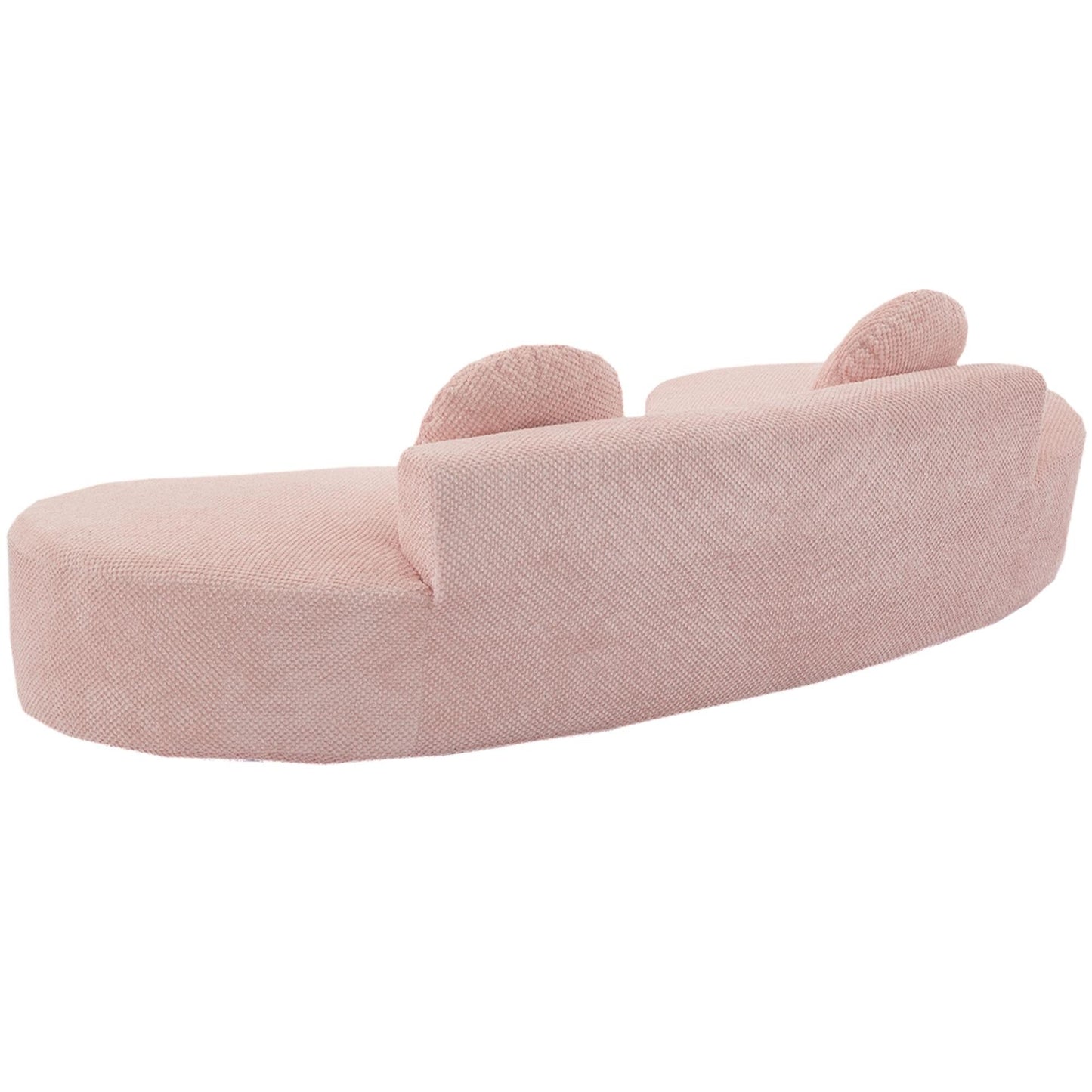 Rosa Cord-Wolkensofa mit Kissen