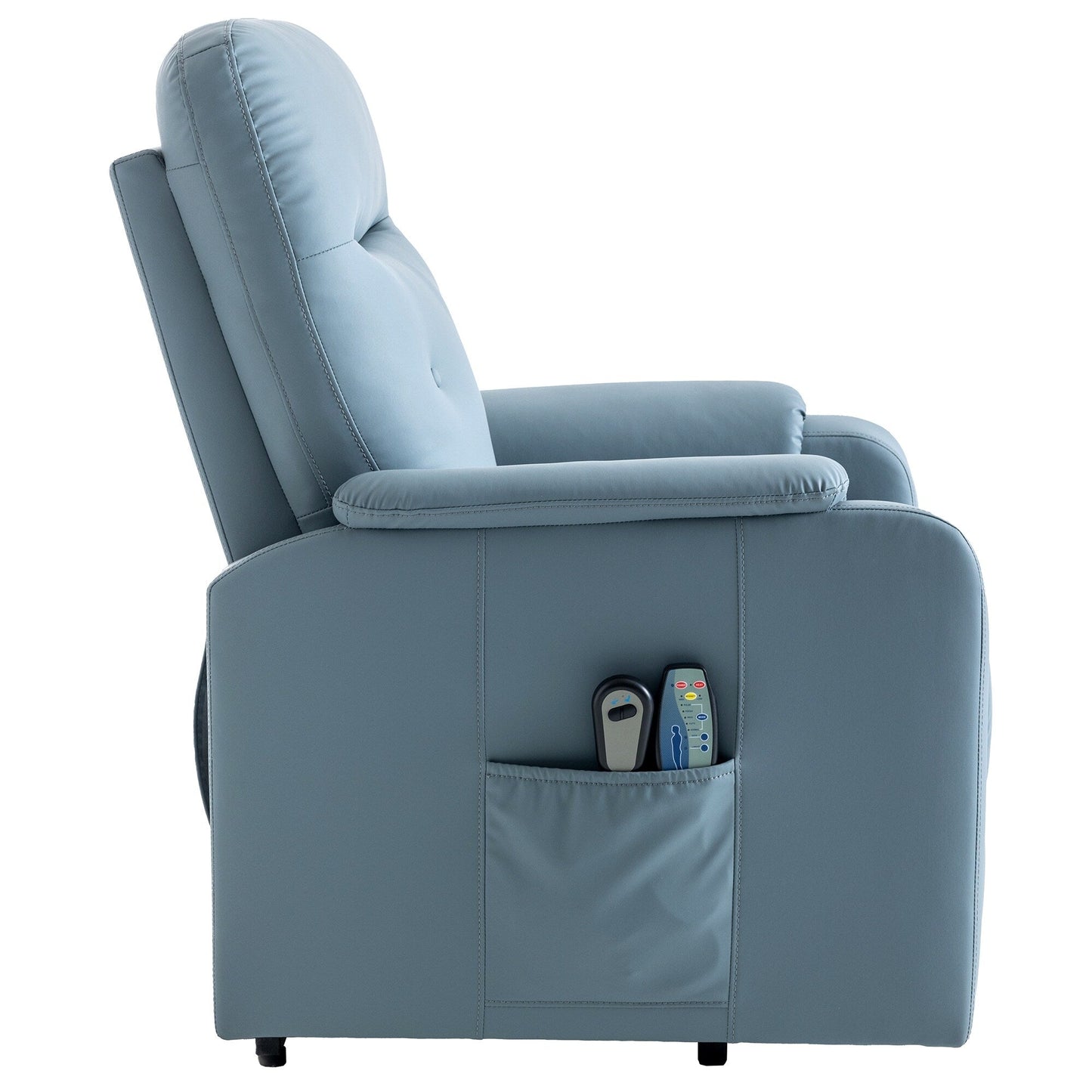 Roomfitters Massage Recliner Chair Electric Power Lift Chairs with Side Pocket, Adjustable Massage and Heating Function
