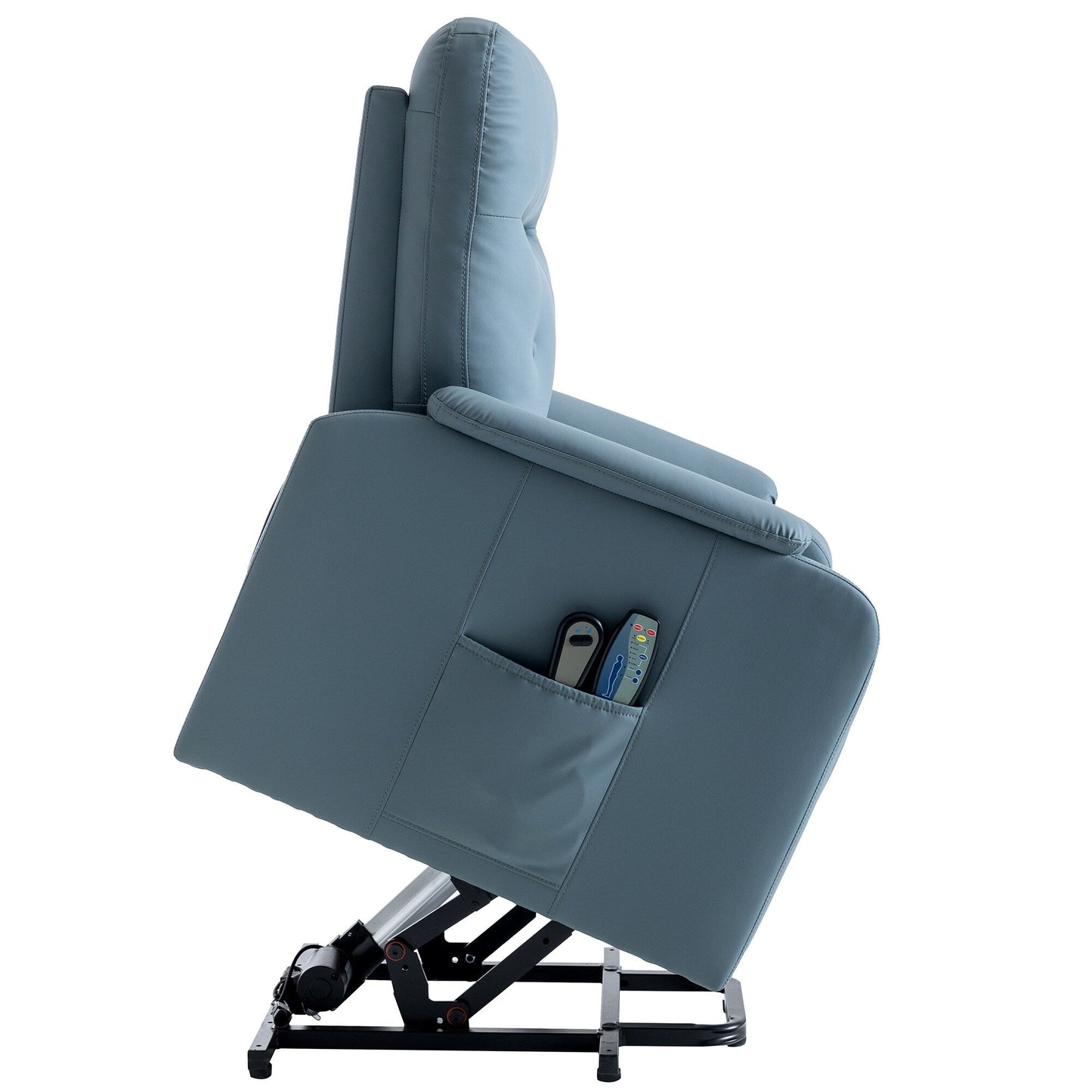 Roomfitters Massage Recliner Chair Electric Power Lift Chairs with Side Pocket, Adjustable Massage and Heating Function