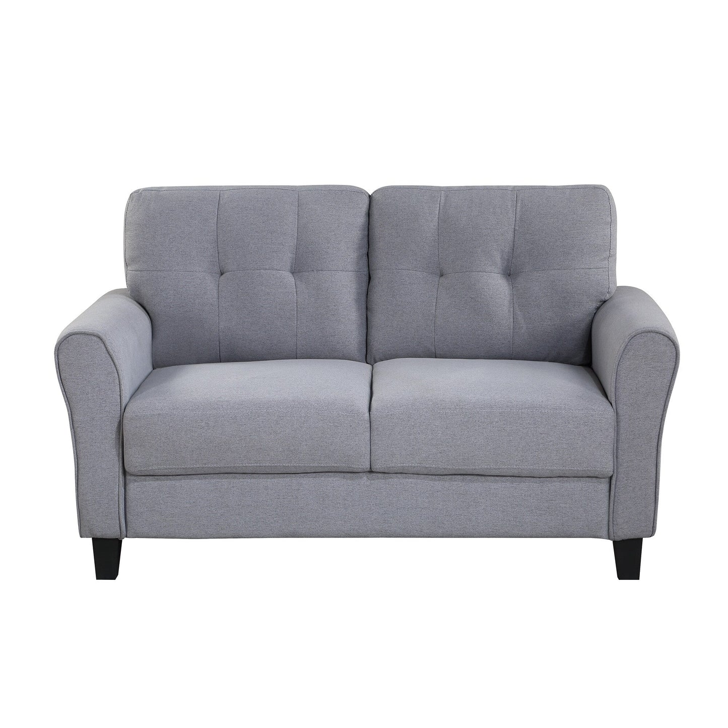 Roomfitters Modern Linen Upholstered Loveseat, Compact 2-Seat Couch for Living Room or Office Elegance