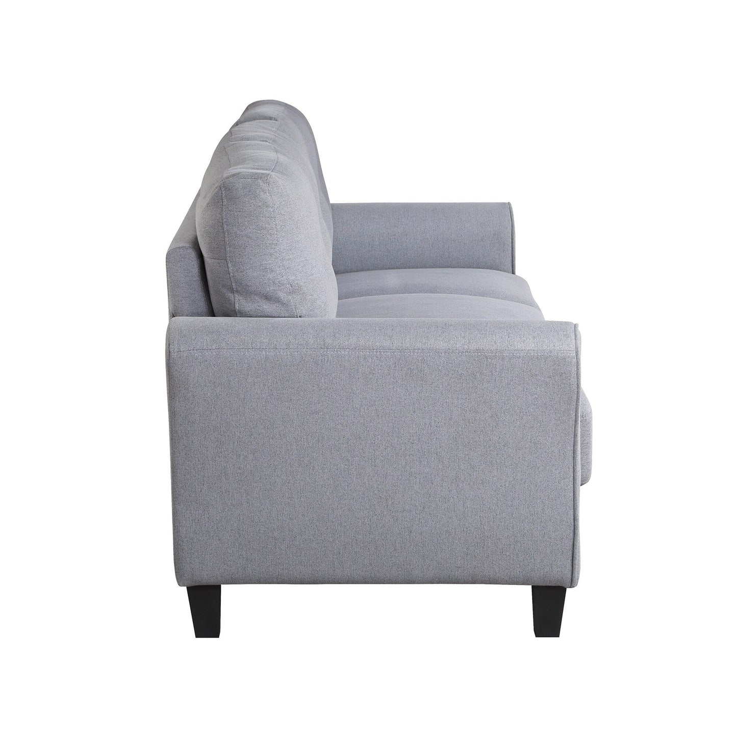 Roomfitters Modern Linen Upholstered Loveseat, Compact 2-Seat Couch for Living Room or Office Elegance