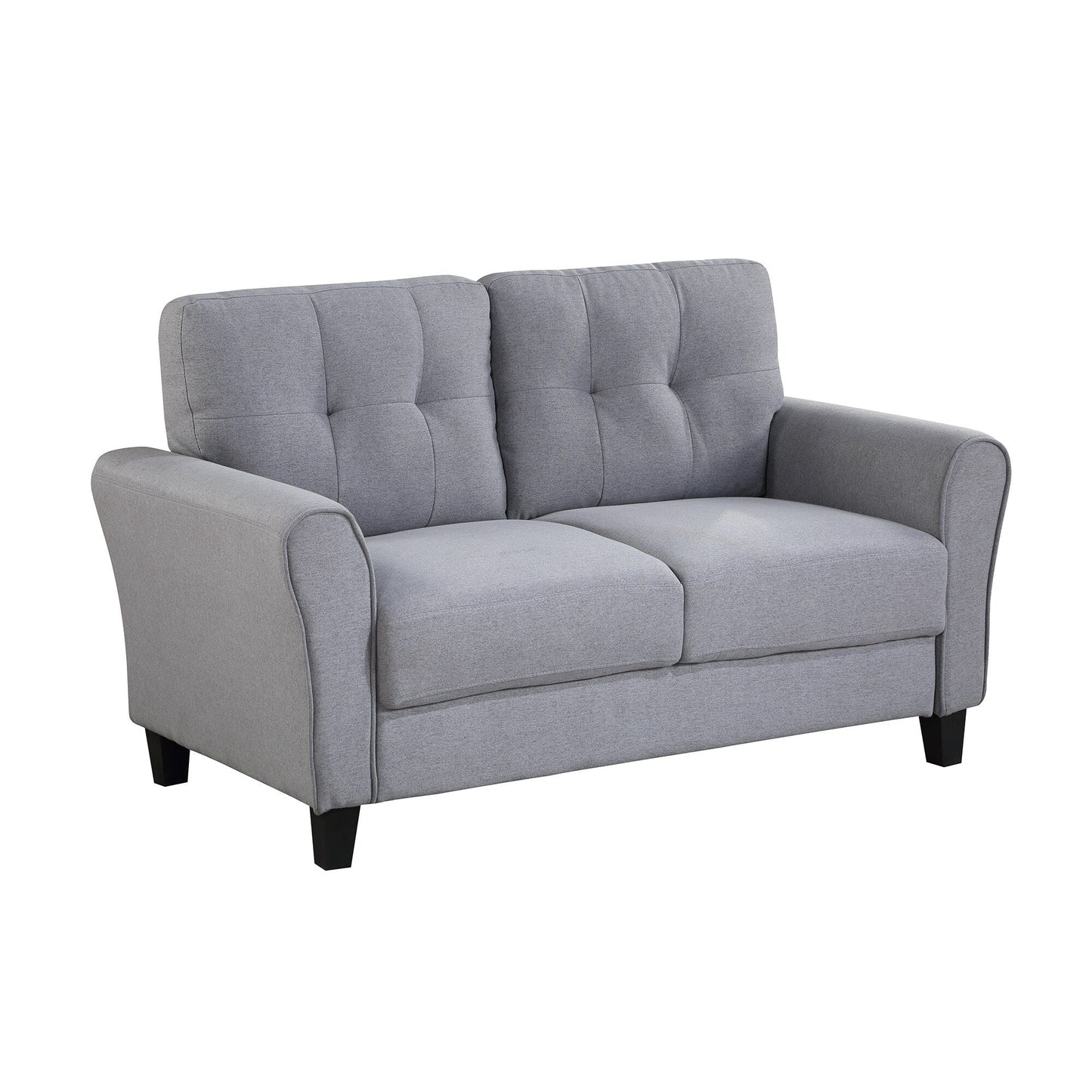 Roomfitters Modern Linen Upholstered Loveseat, Compact 2-Seat Couch for Living Room or Office Elegance