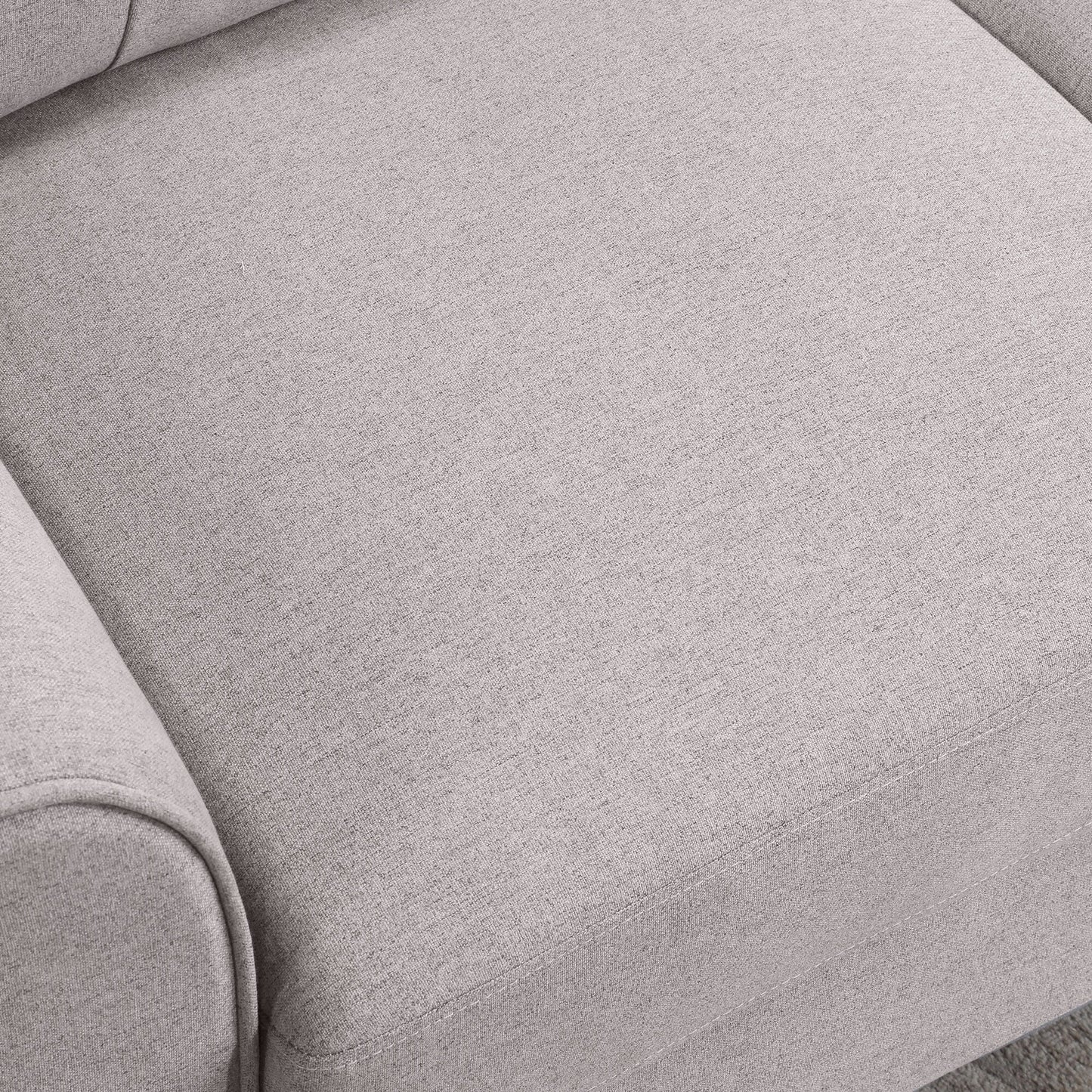 Roomfitters Modern Linen Upholstered Loveseat, Compact 2-Seat Couch for Living Room or Office Elegance