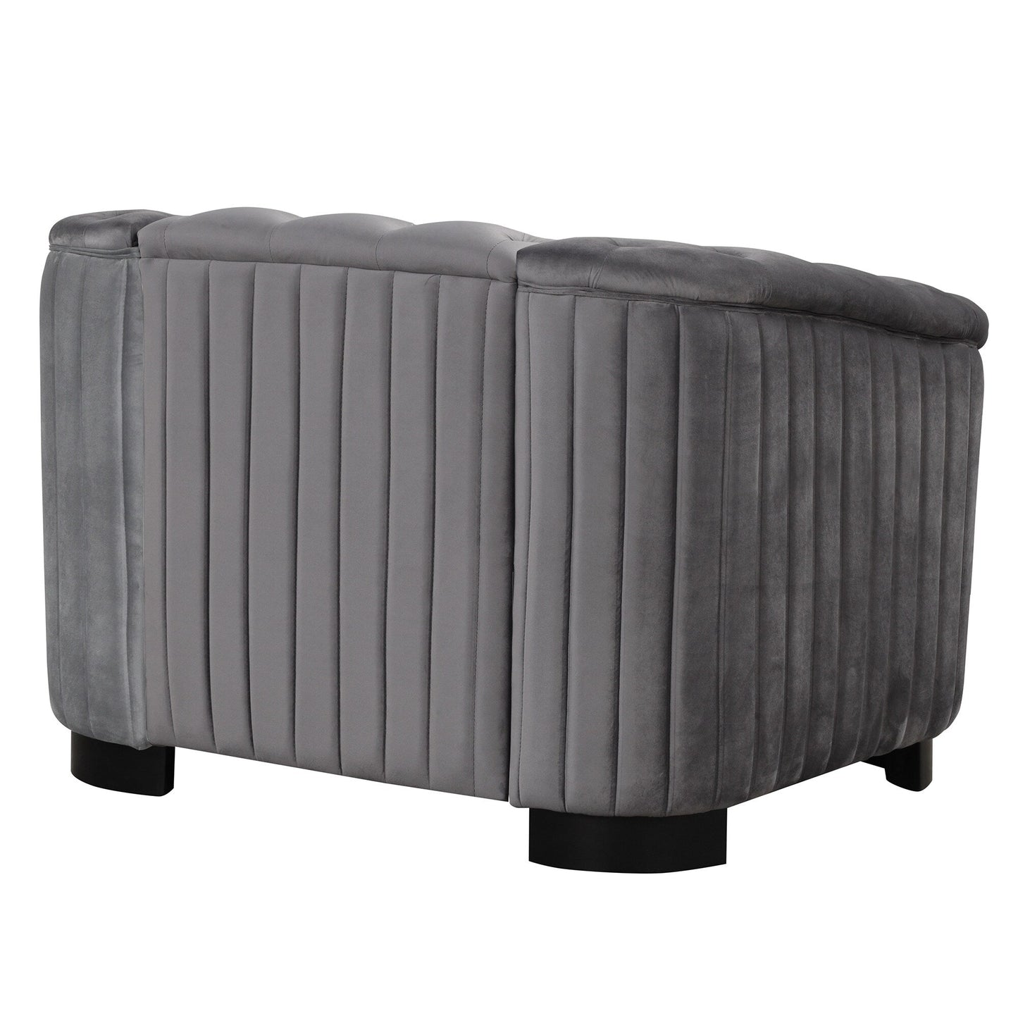 Roomfitters Velvet Upholstered Accent Sofa, Single Sofa Chair with Removable Seat Cushion for Modern Living Room, Bedroom