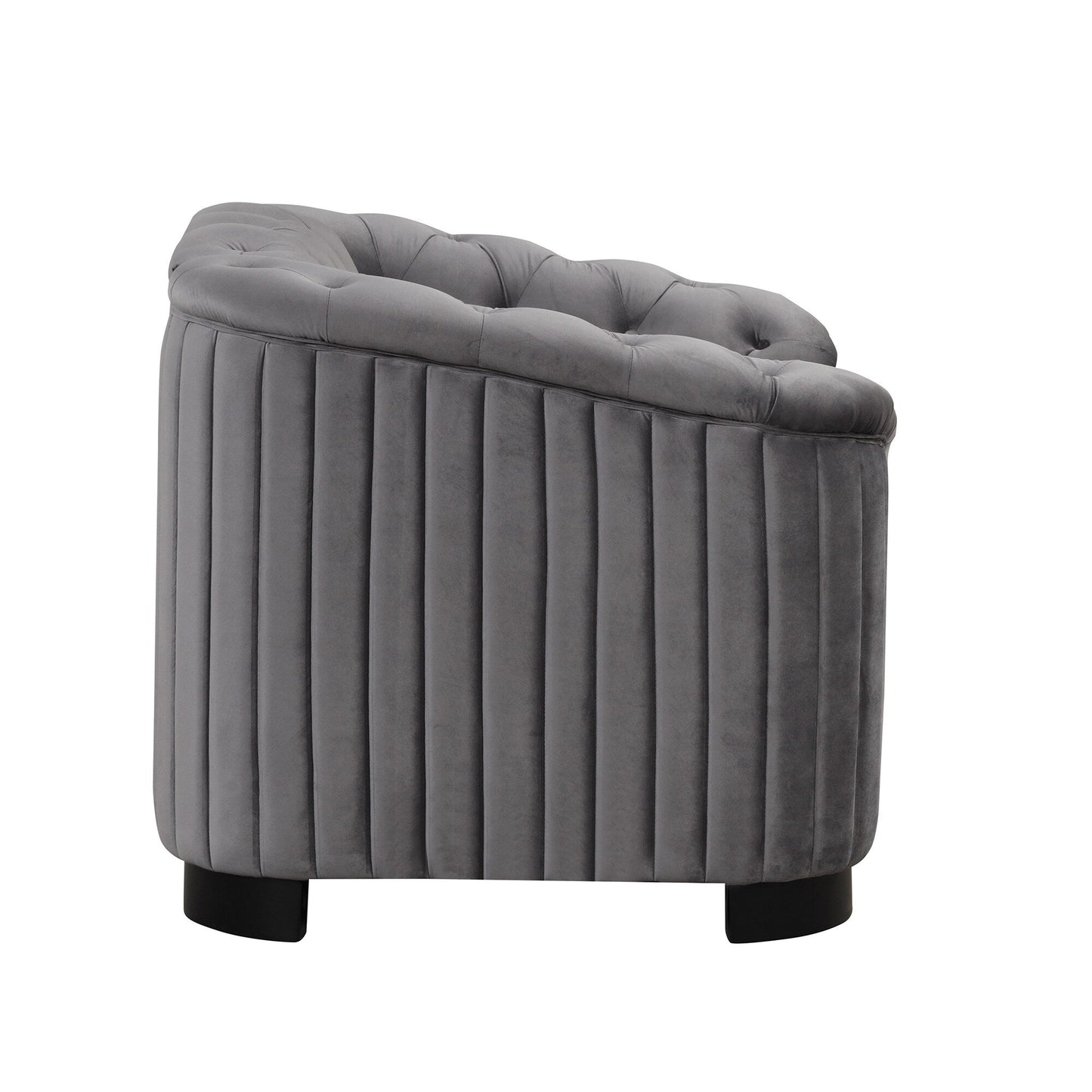Roomfitters Velvet Upholstered Accent Sofa, Single Sofa Chair with Removable Seat Cushion for Modern Living Room, Bedroom