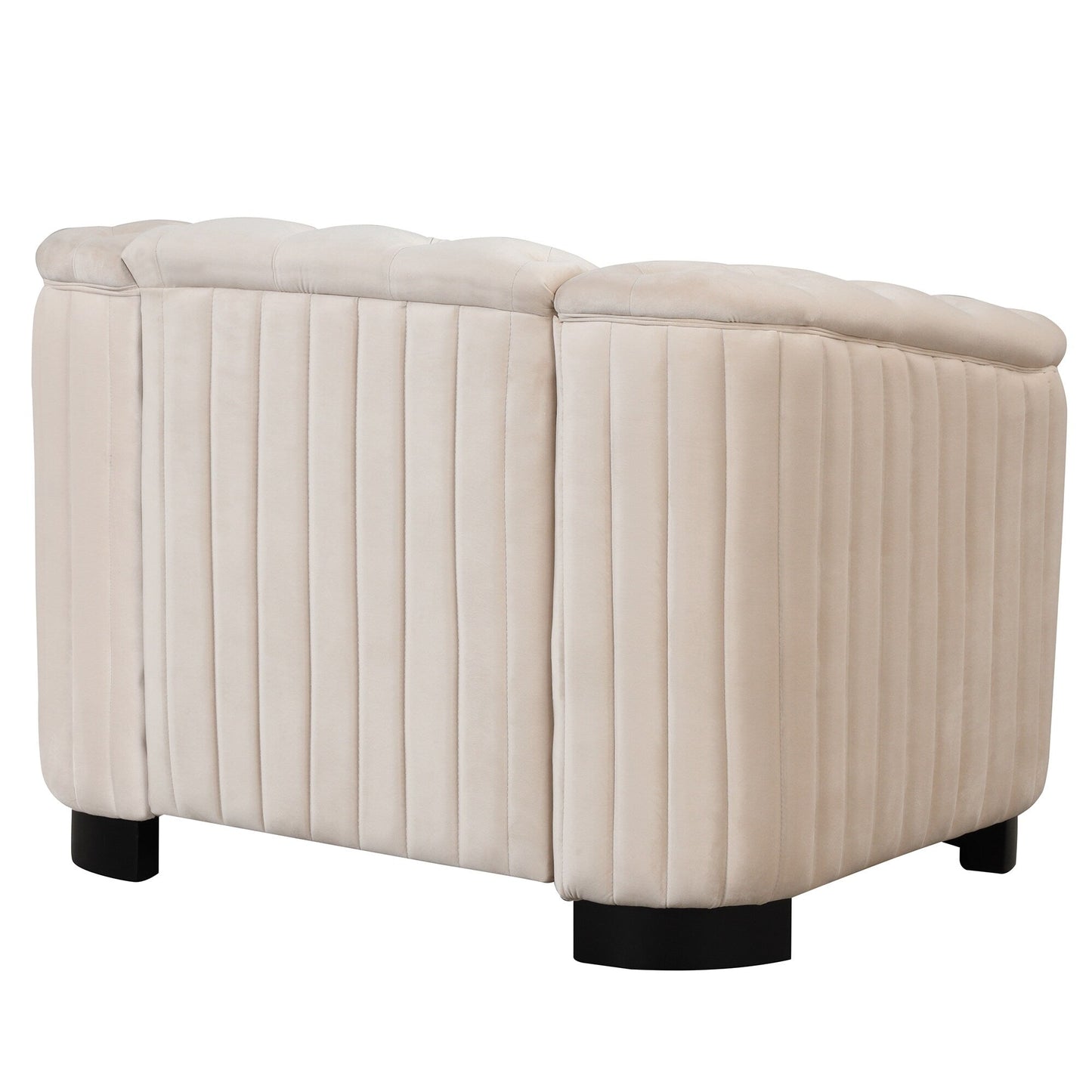 Roomfitters Velvet Upholstered Accent Sofa, Single Sofa Chair with Removable Seat Cushion for Modern Living Room, Bedroom