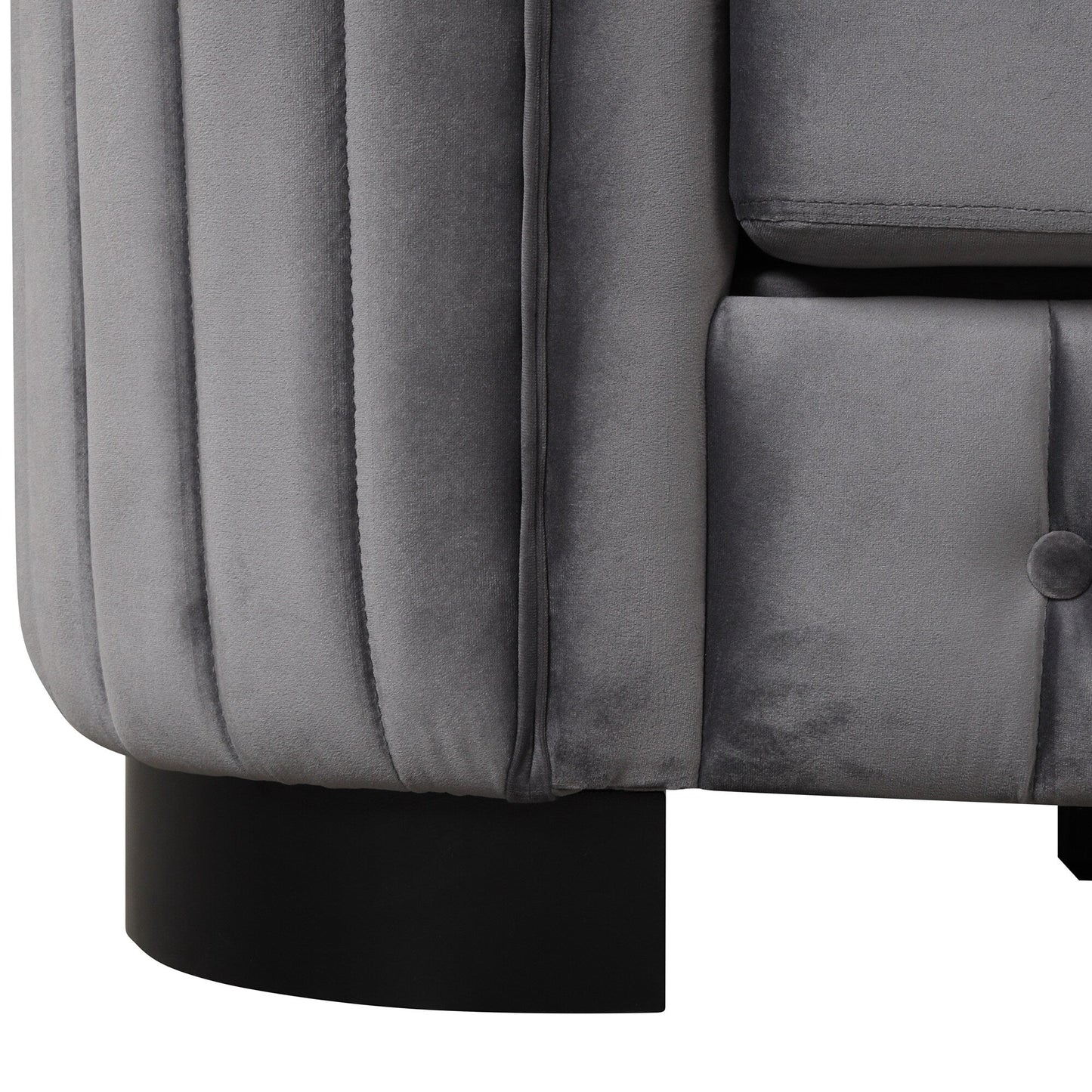 Roomfitters Velvet Upholstered Accent Sofa, Single Sofa Chair with Removable Seat Cushion for Modern Living Room, Bedroom