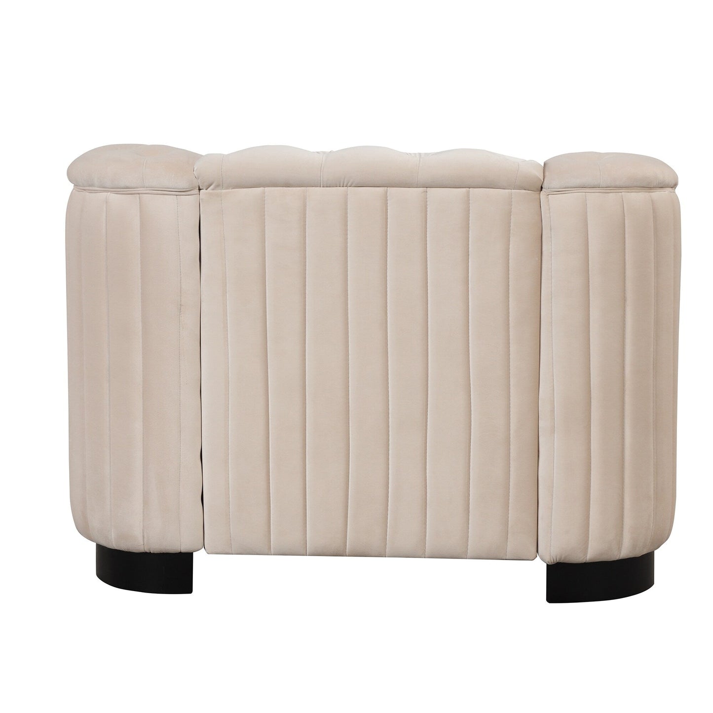 Roomfitters Velvet Upholstered Accent Sofa, Single Sofa Chair with Removable Seat Cushion for Modern Living Room, Bedroom