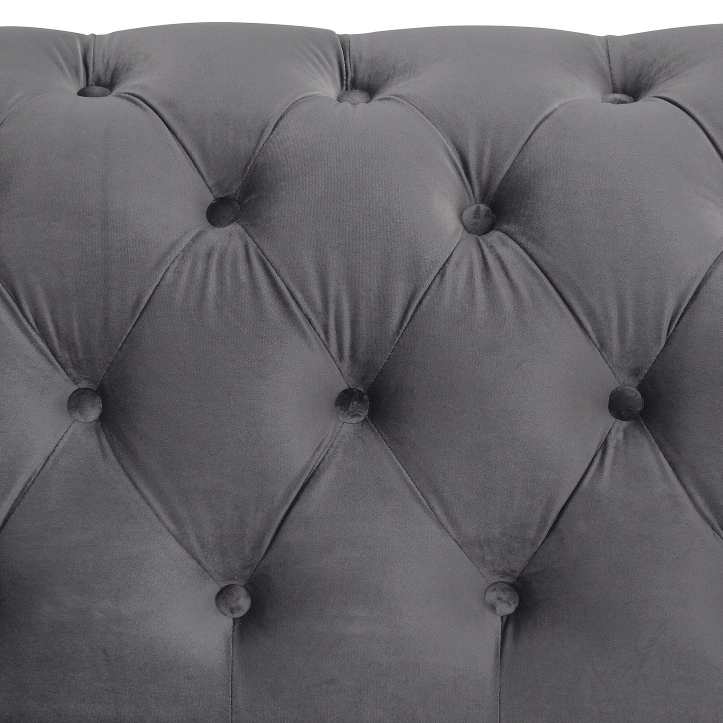 Roomfitters Velvet Upholstered Accent Sofa, Single Sofa Chair with Removable Seat Cushion for Modern Living Room, Bedroom