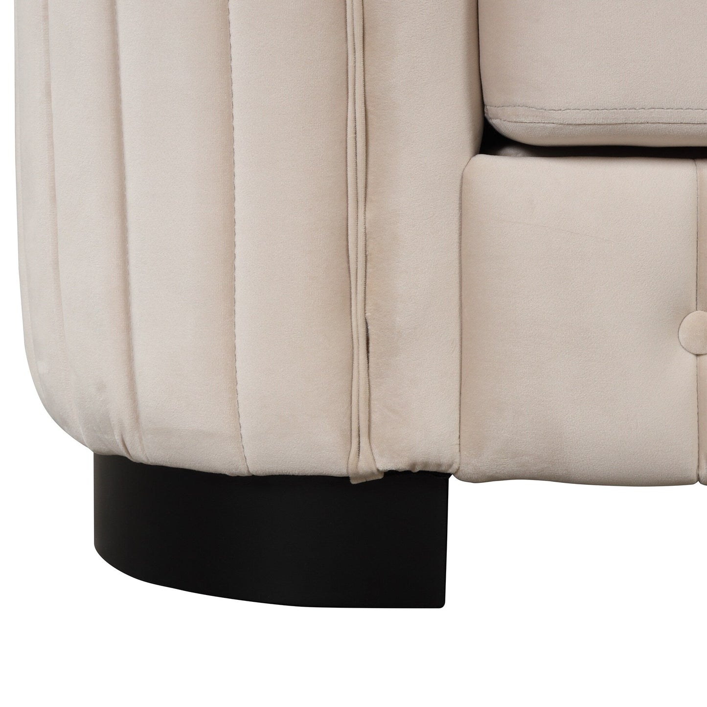 Roomfitters Velvet Upholstered Accent Sofa, Single Sofa Chair with Removable Seat Cushion for Modern Living Room, Bedroom