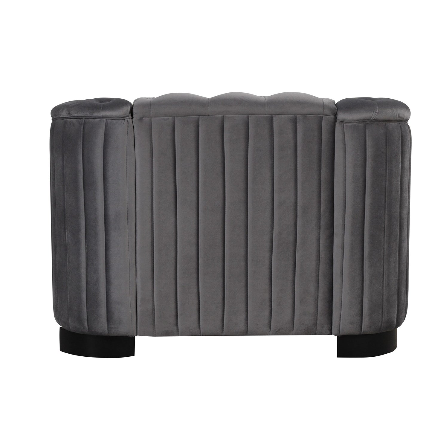 Roomfitters Velvet Upholstered Accent Sofa, Single Sofa Chair with Removable Seat Cushion for Modern Living Room, Bedroom