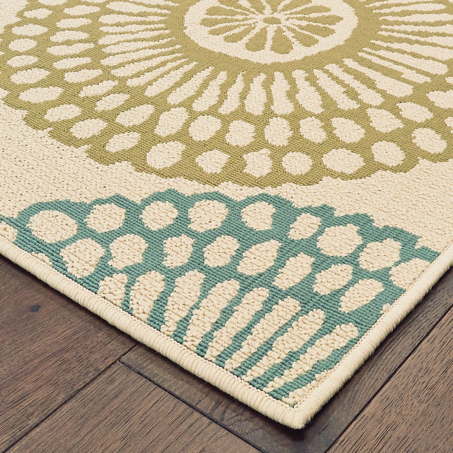 Vista Home Malta Medallions Mehrfarbiger Indoor-Outdoor-Teppich