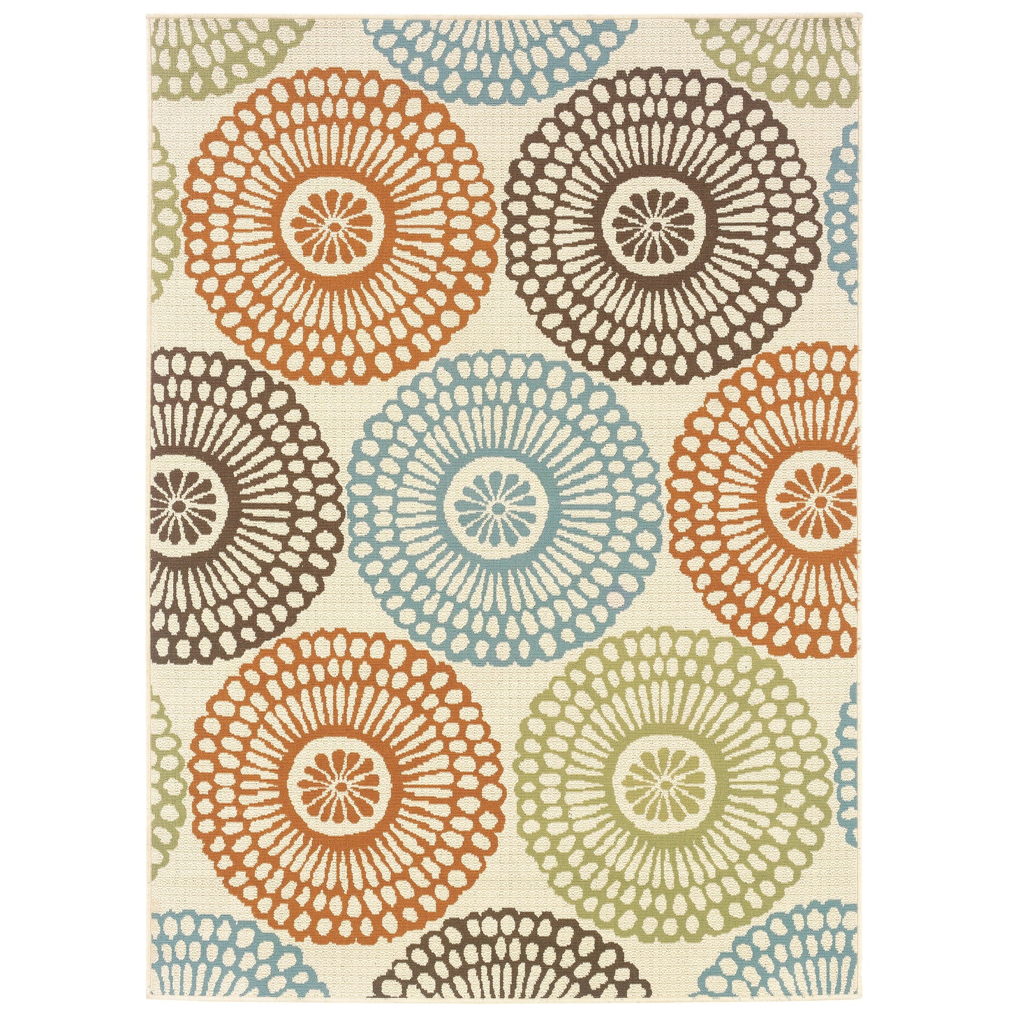 Vista Home Malta Medallions Mehrfarbiger Indoor-Outdoor-Teppich