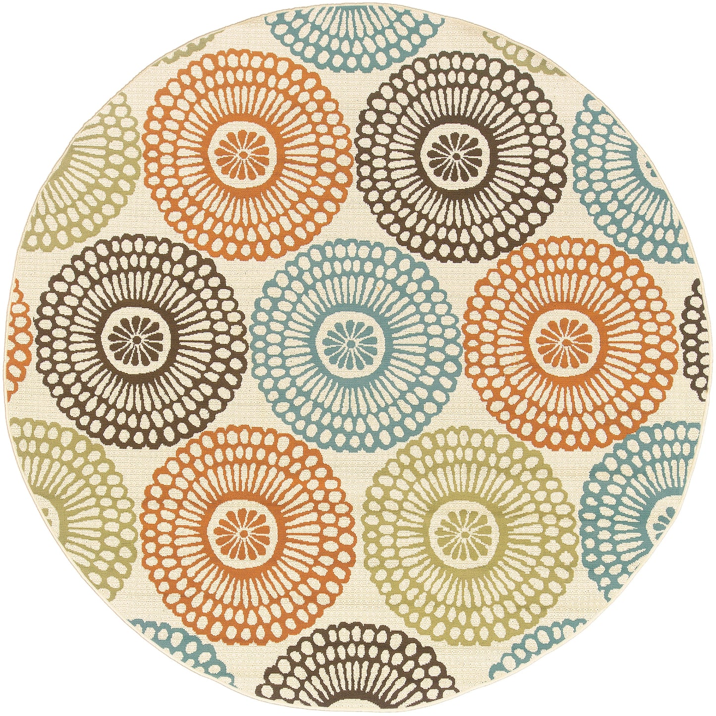 Vista Home Malta Medallions Mehrfarbiger Indoor-Outdoor-Teppich