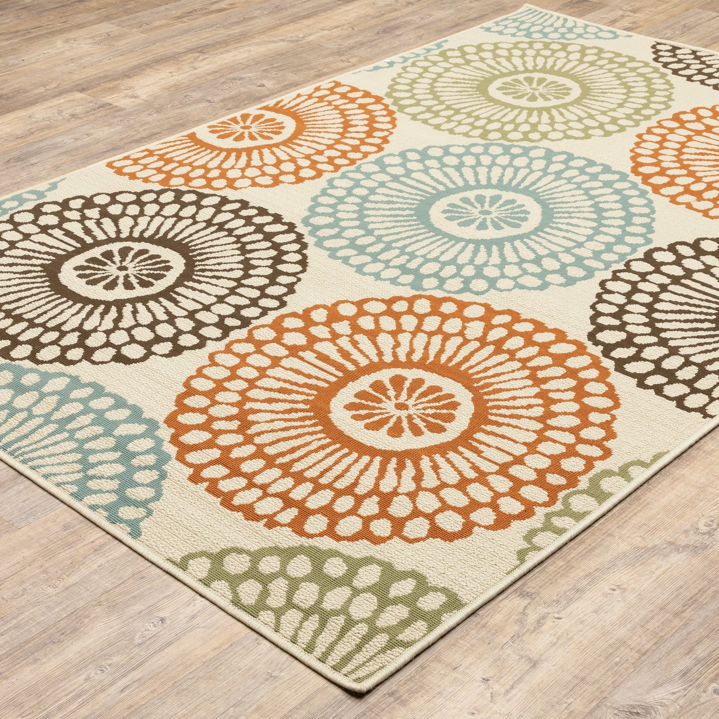 Vista Home Malta Medallions Mehrfarbiger Indoor-Outdoor-Teppich