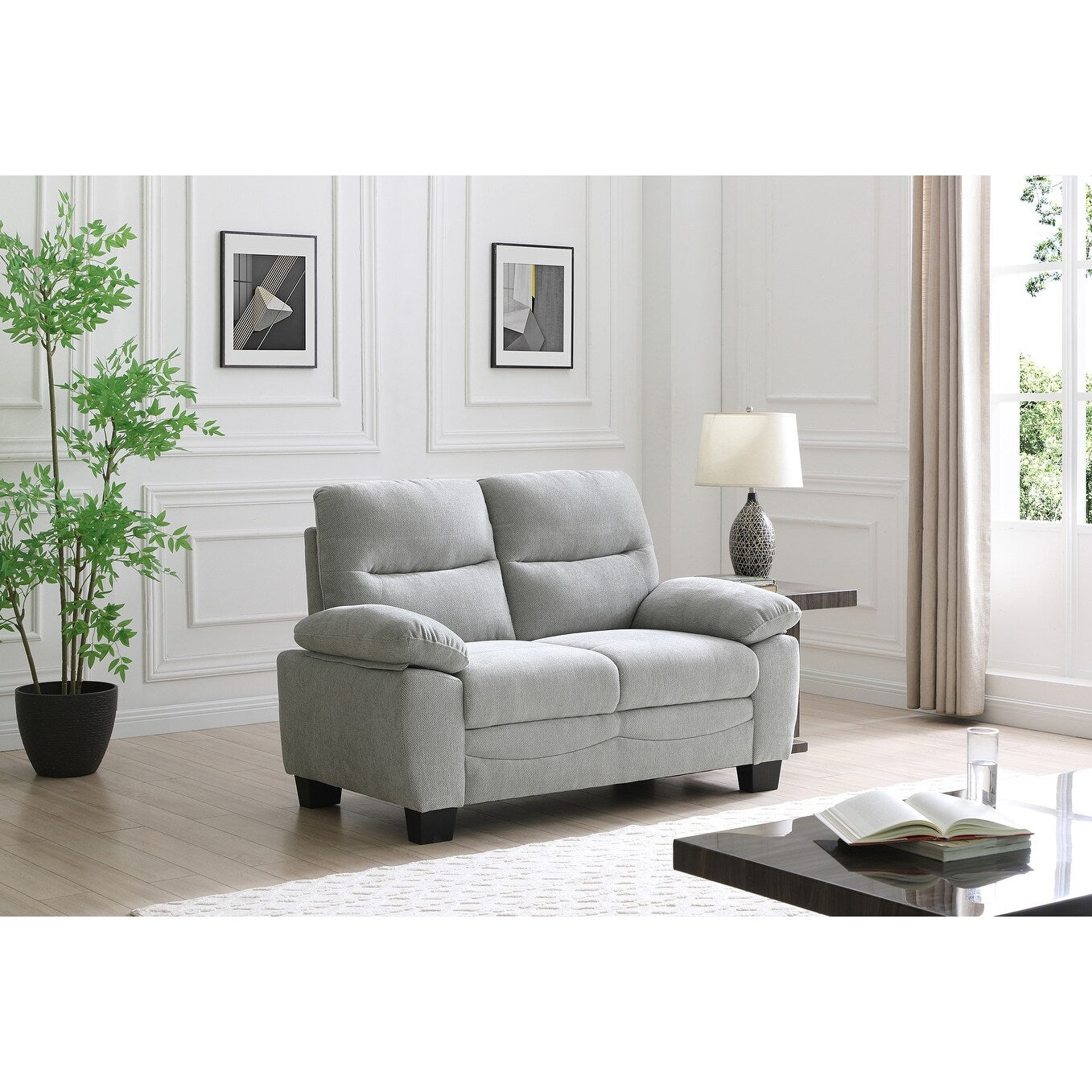 Summerton 59 in. Pillow Top Arm Polyester Straight Sofa