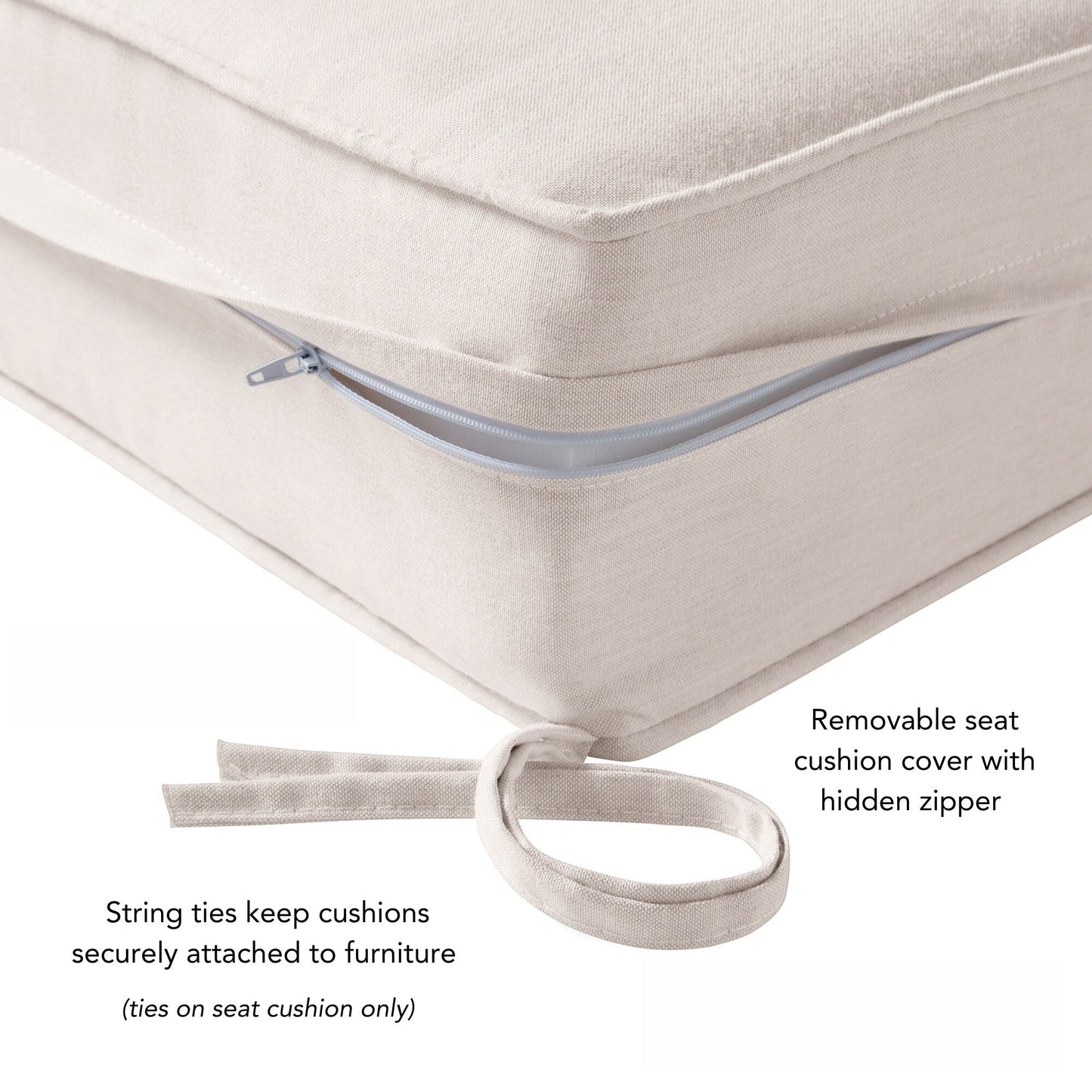 Sunbrella 2-teiliges Premium Deep Seat Outdoor-Kissenset