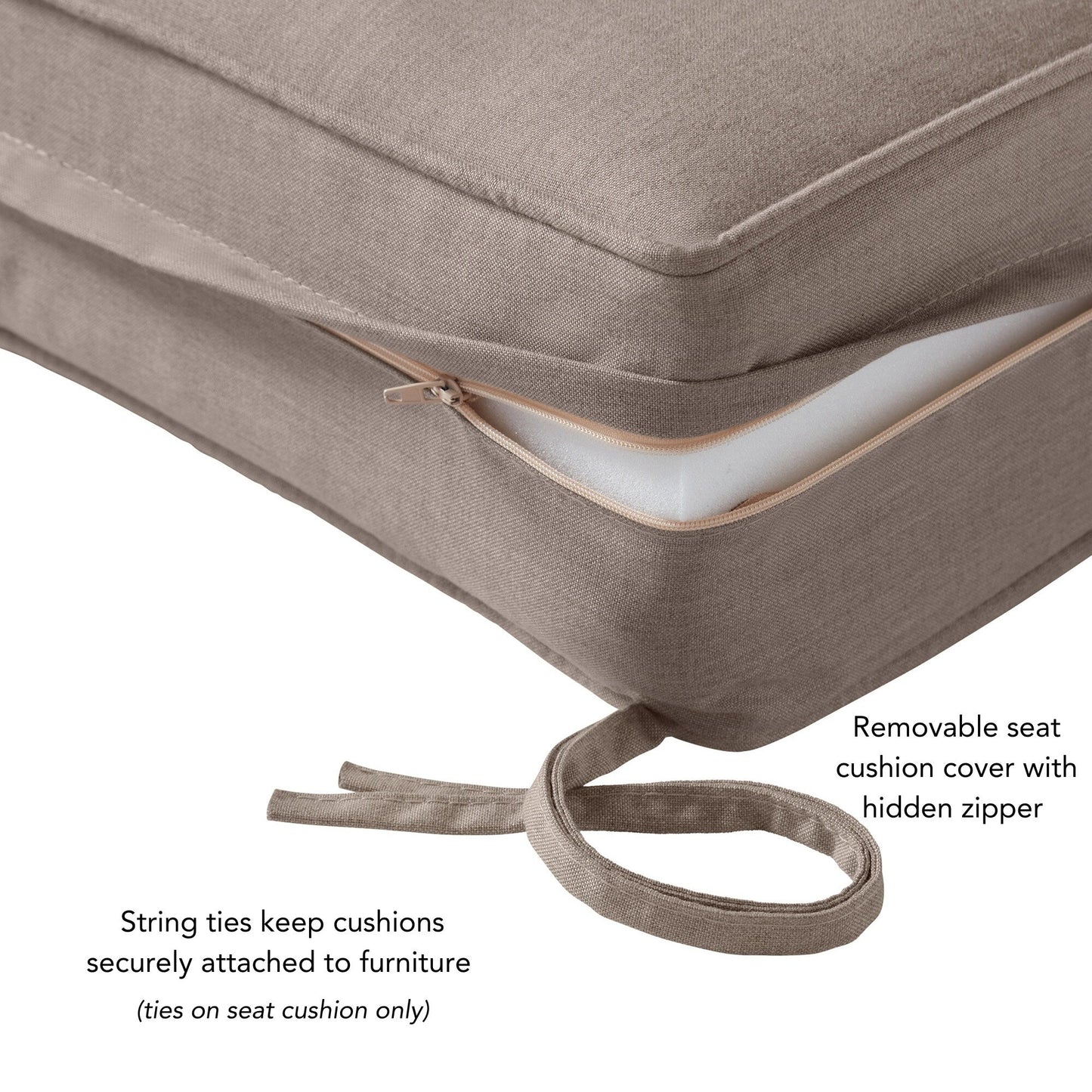 Sunbrella 2-teiliges Premium Deep Seat Outdoor-Kissenset