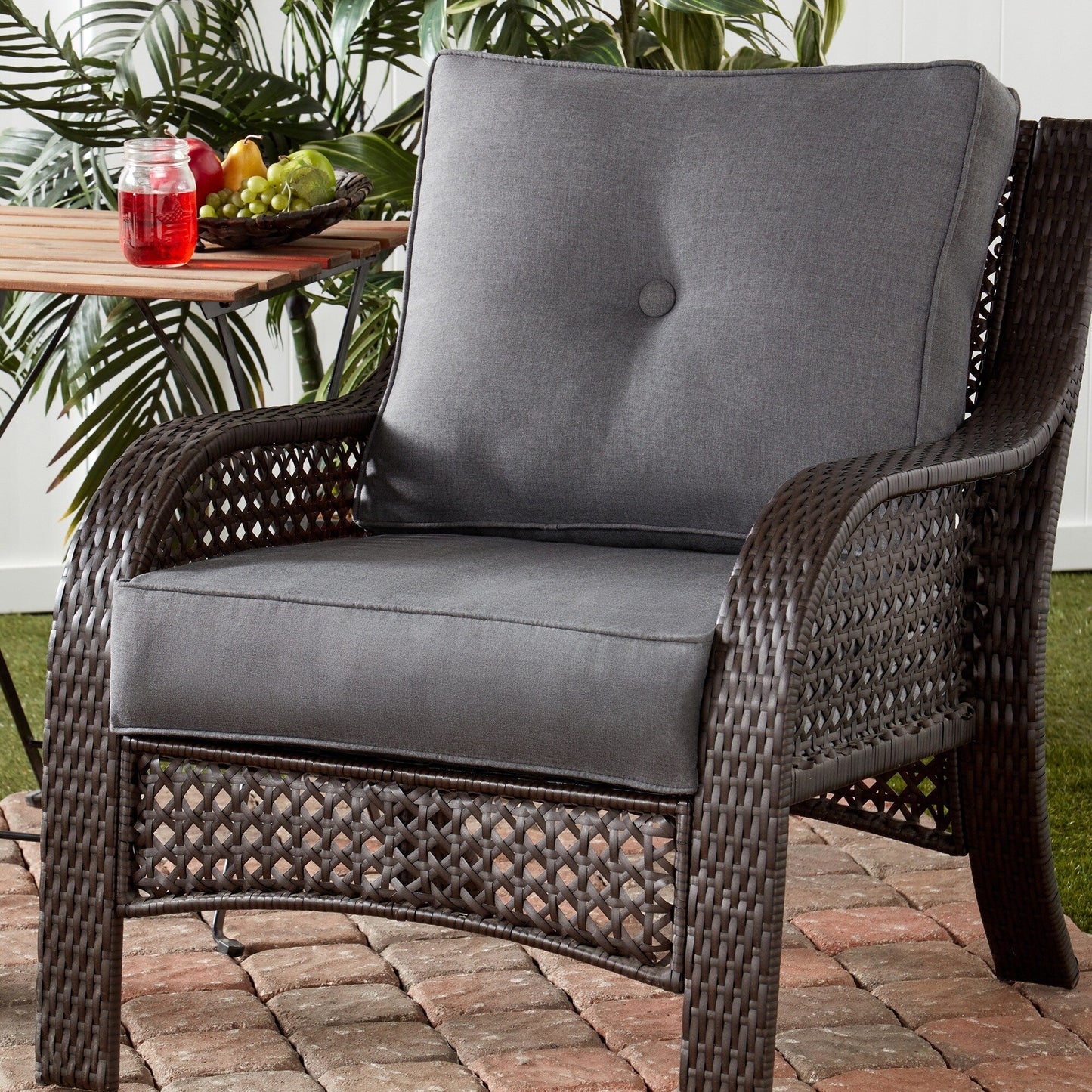 Sunbrella 2-teiliges Premium Deep Seat Outdoor-Kissenset