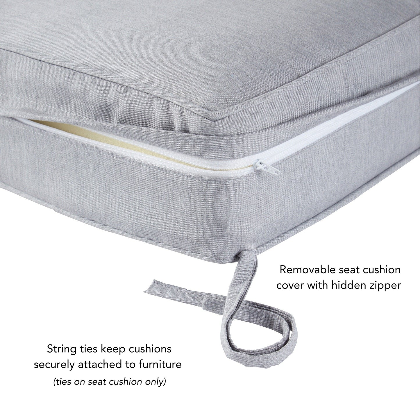 Sunbrella 2-teiliges Premium Deep Seat Outdoor-Kissenset