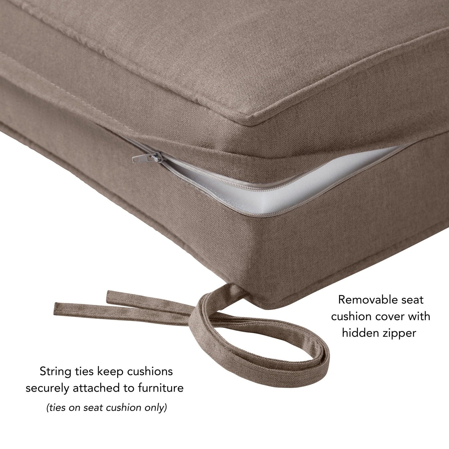 Sunbrella 2-teiliges Premium Deep Seat Outdoor-Kissenset