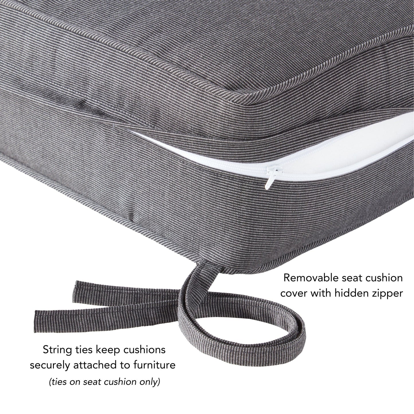 Sunbrella 2-teiliges Premium Deep Seat Outdoor-Kissenset