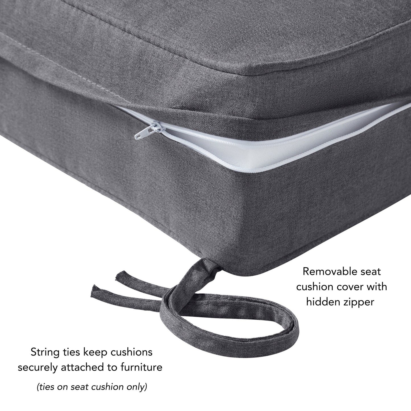 Sunbrella 2-teiliges Premium Deep Seat Outdoor-Kissenset