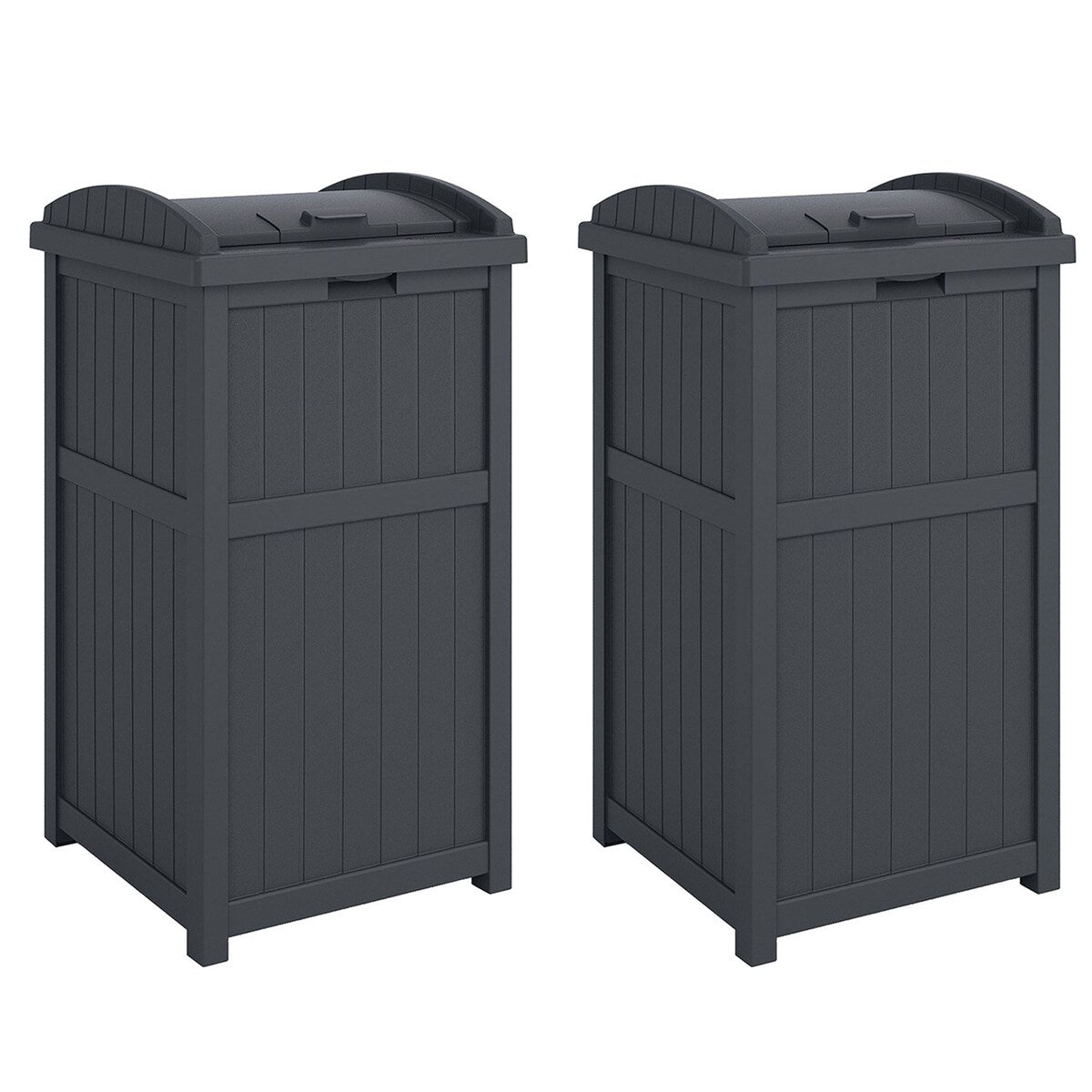 Suncast 30 Gallon Hideaway Mülleimer für den Außenbereich, Cyberspace