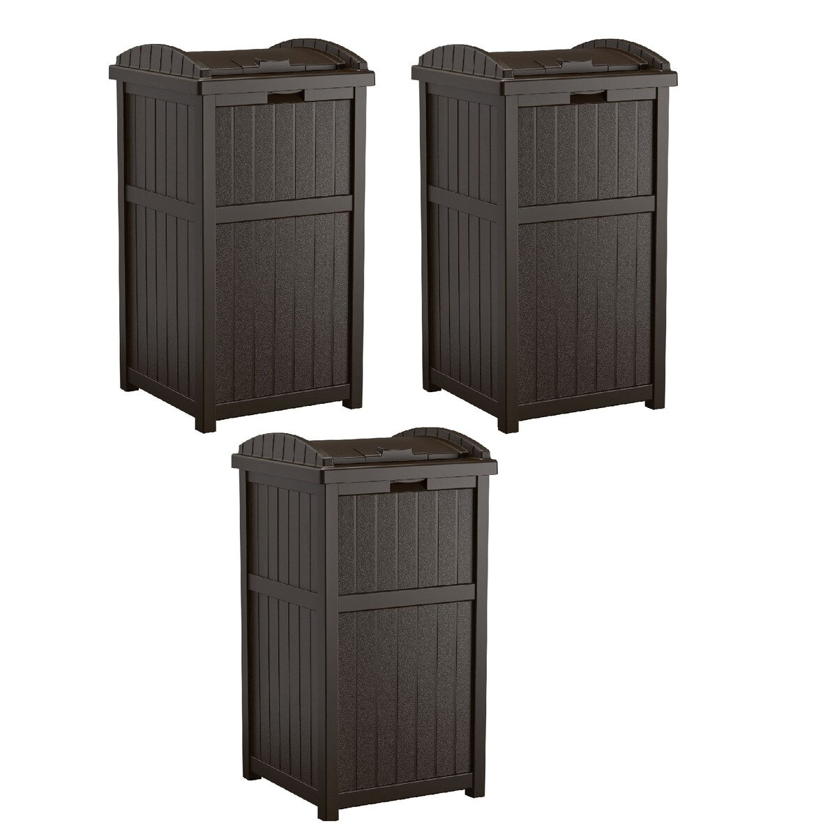 Suncast 30 Gallon Hideaway Mülleimer für den Außenbereich, Cyberspace