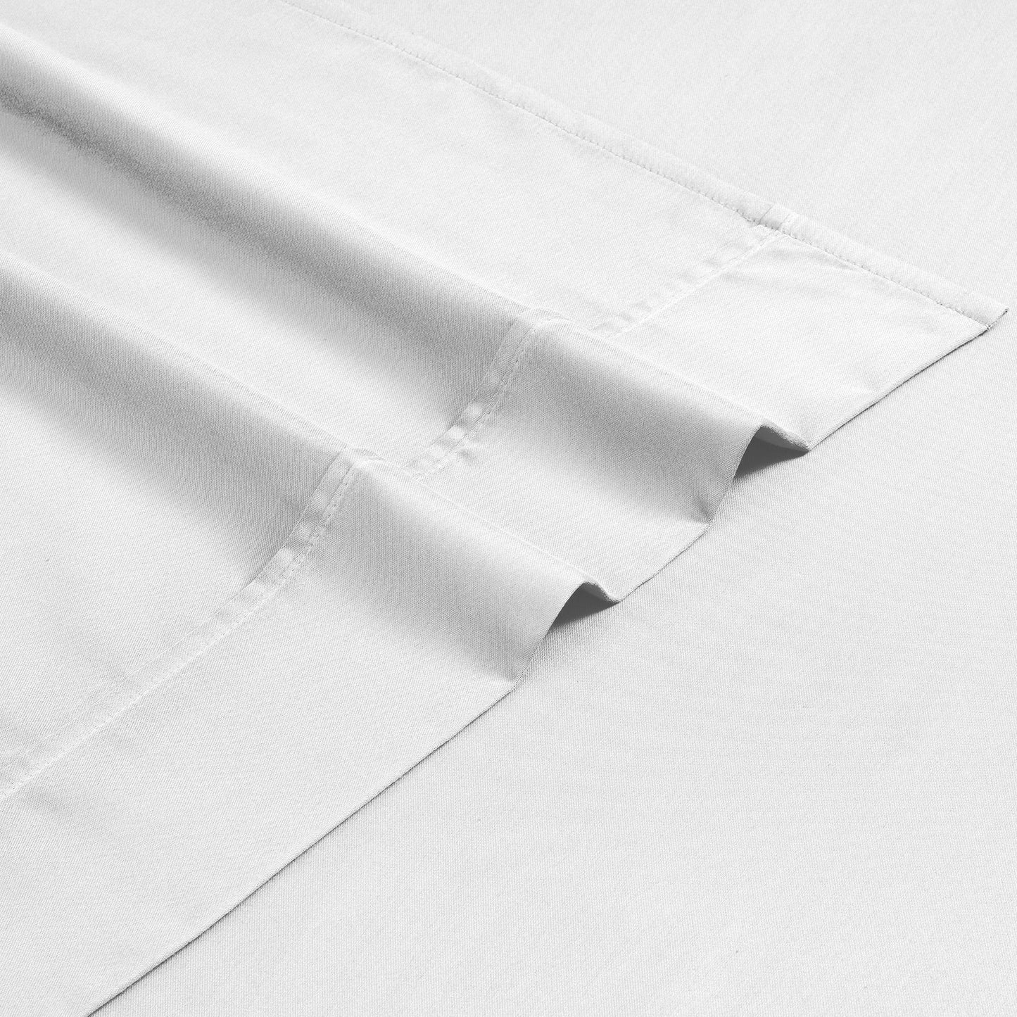 Hochwertiges Bettlaken-Set aus Baumwollmischung mit 1200 Fadenzahl, solide, tiefe Taschen