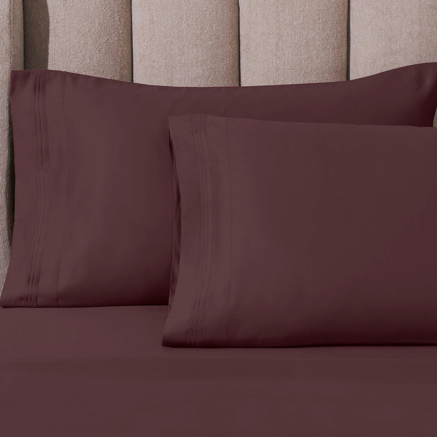 Hochwertiges Bettlaken-Set aus ägyptischer Baumwolle mit 1000 Fadenzahl, tiefe Taschen, solides Design