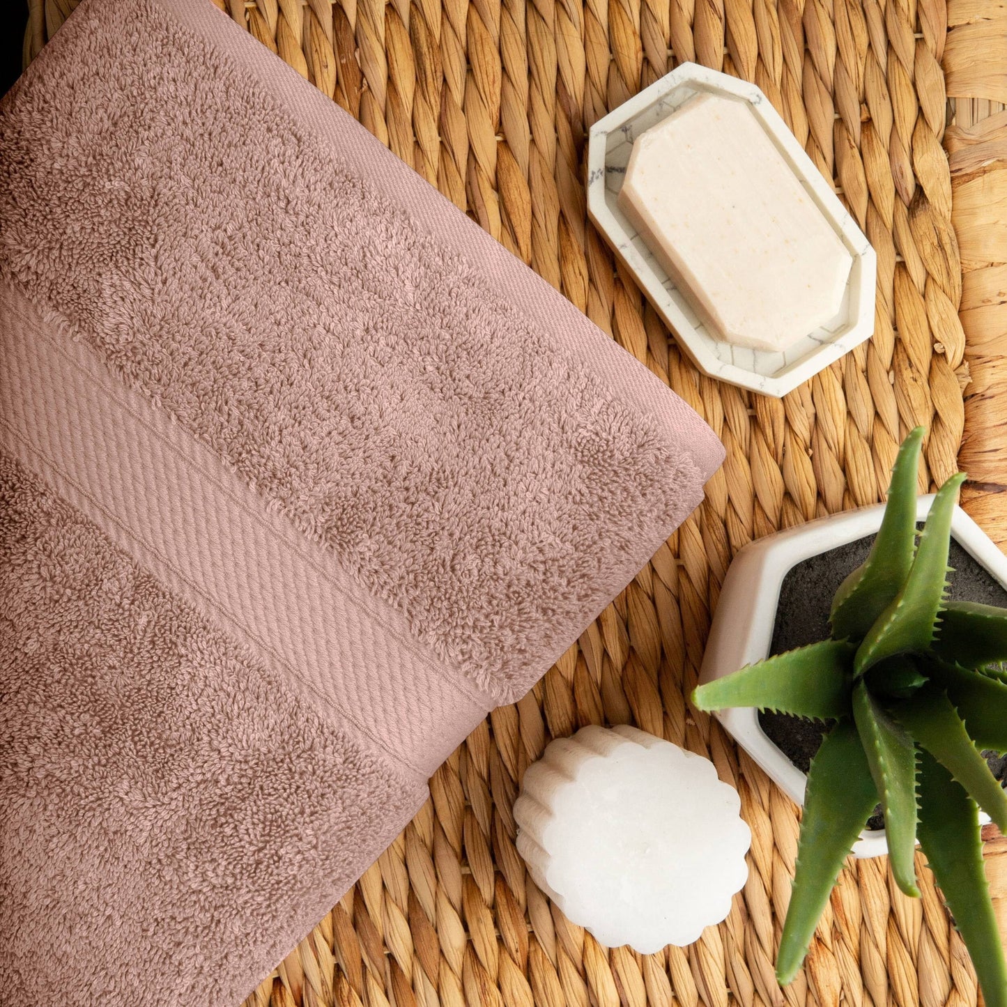 Hochwertiges, schweres Badetuch-Set aus ägyptischer Baumwolle, 2 Stück