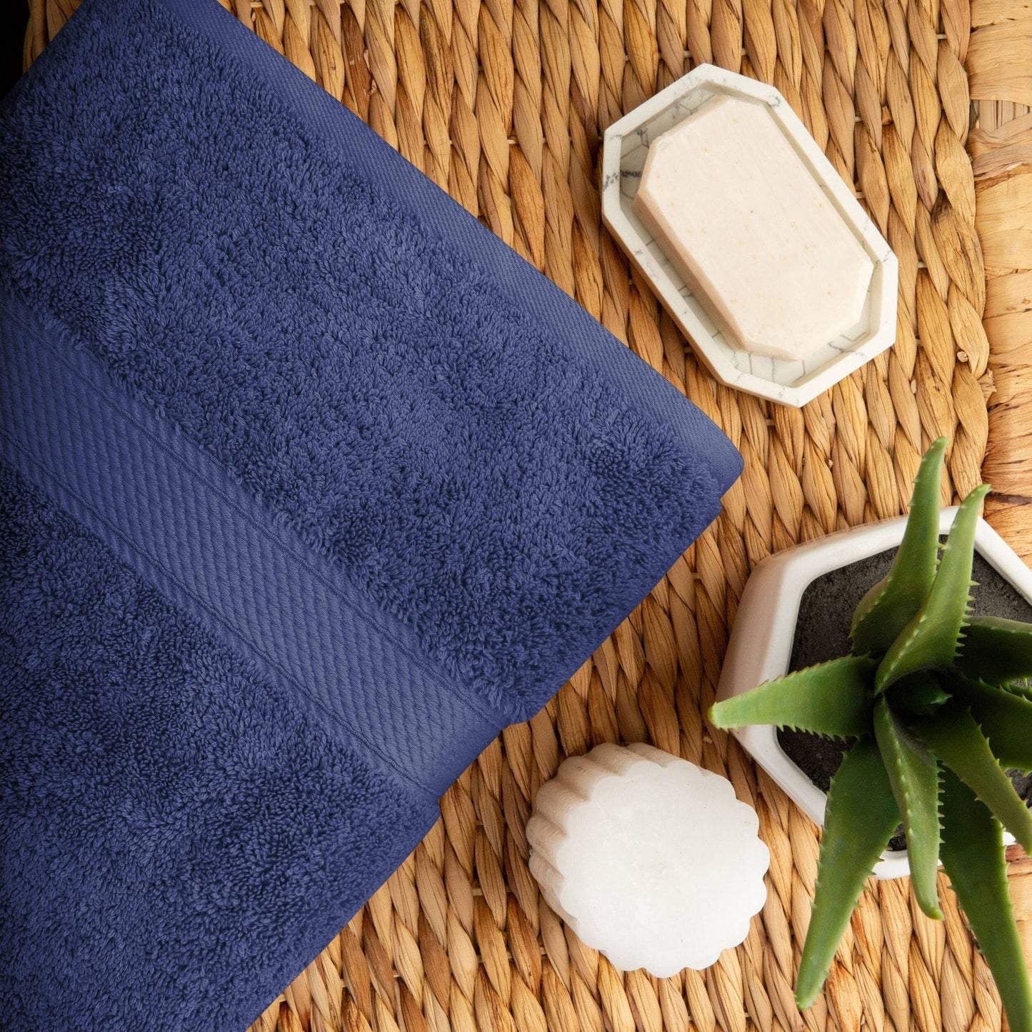 Hochwertiges, schweres Badetuch-Set aus ägyptischer Baumwolle, 2 Stück