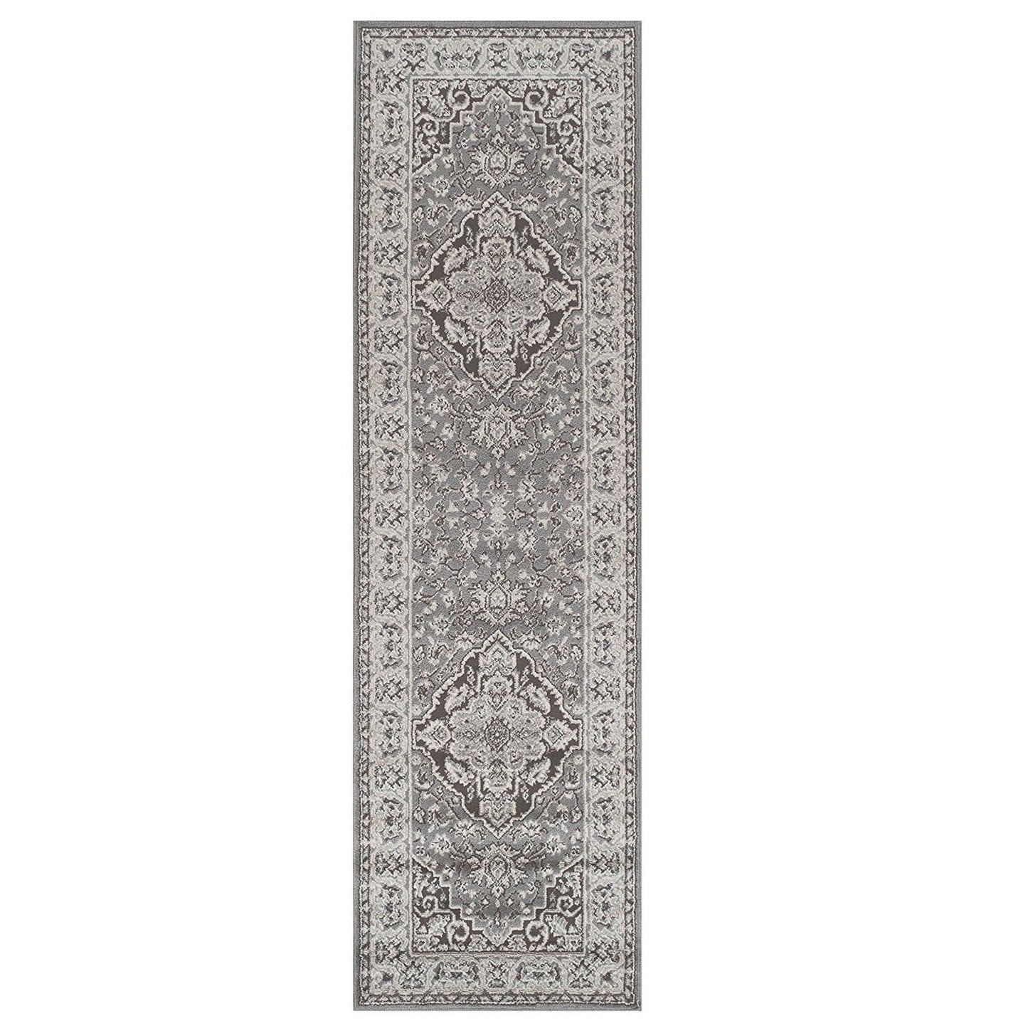 Hochwertiger Teppich Glendale mit Blumenmedaillon für den Innenbereich