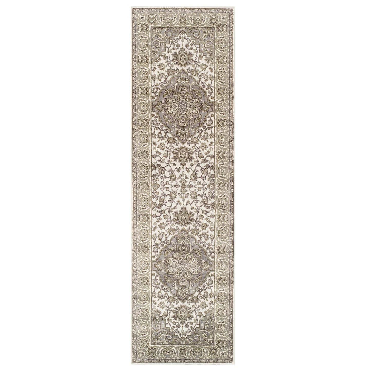 Hochwertiger Teppich Glendale mit Blumenmedaillon für den Innenbereich