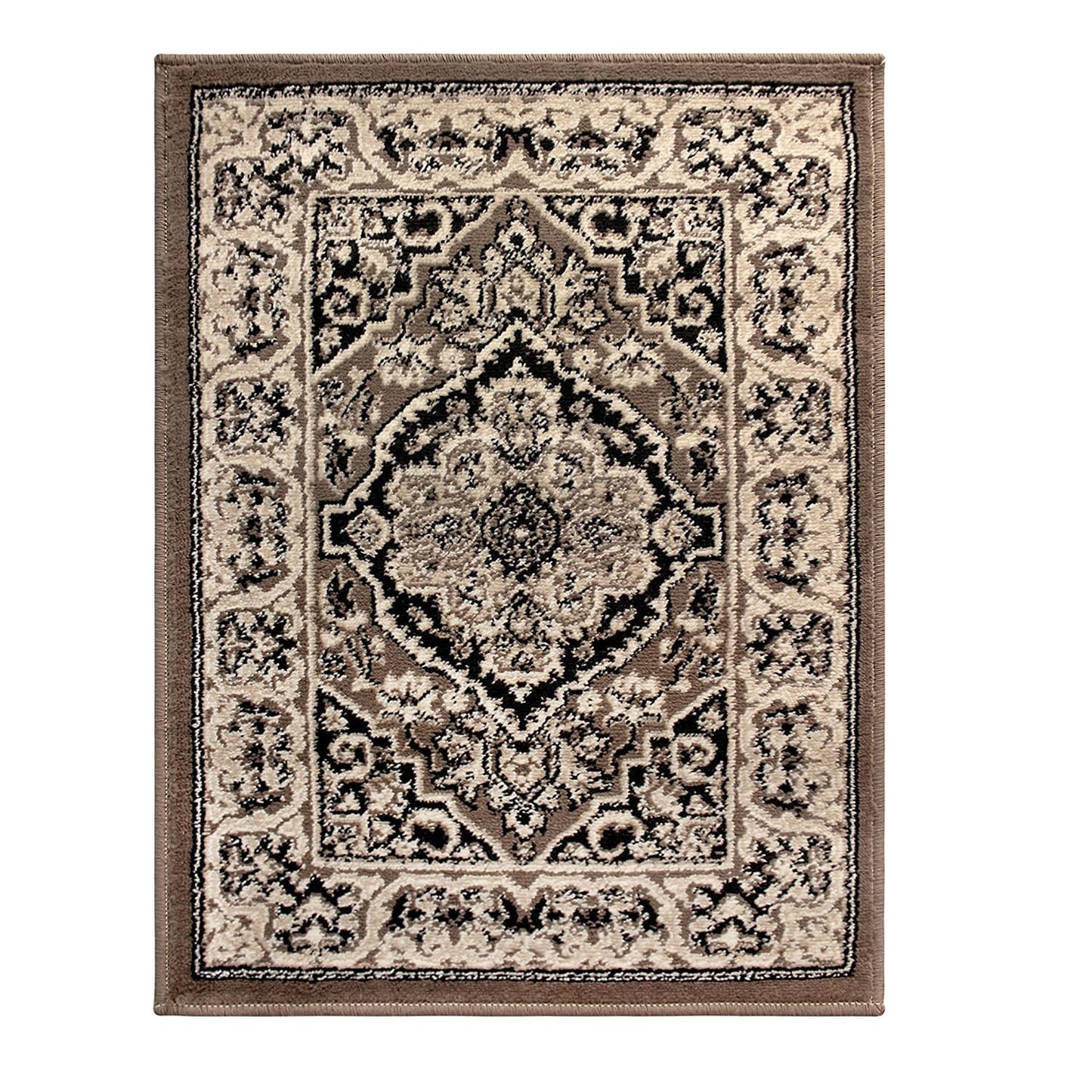 Hochwertiger Teppich Glendale mit Blumenmedaillon für den Innenbereich