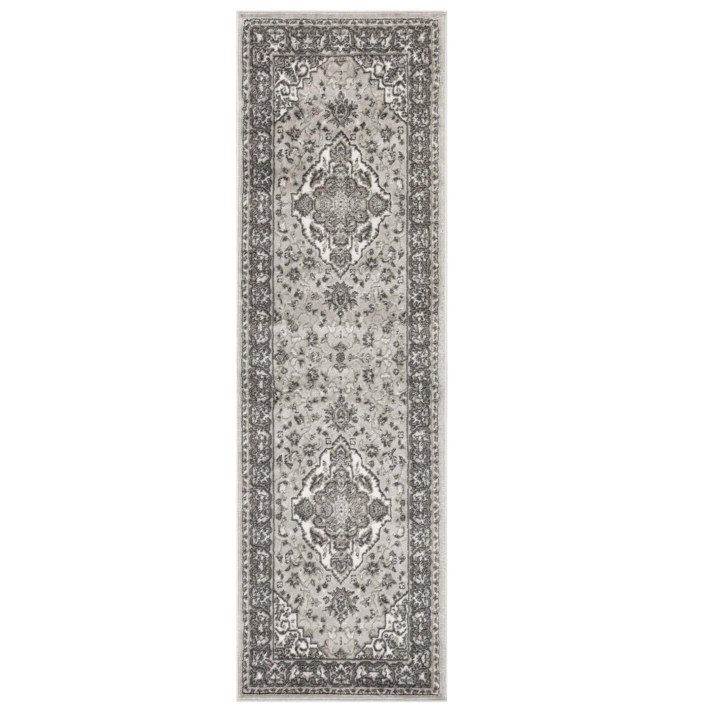 Hochwertiger Teppich Glendale mit Blumenmedaillon für den Innenbereich
