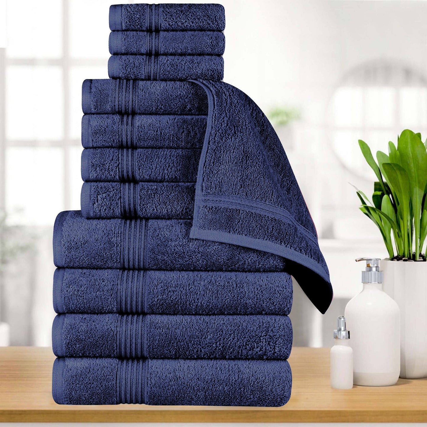 Superior Heritage saugfähiges Handtuchset aus ägyptischer Baumwolle, 12-teilig