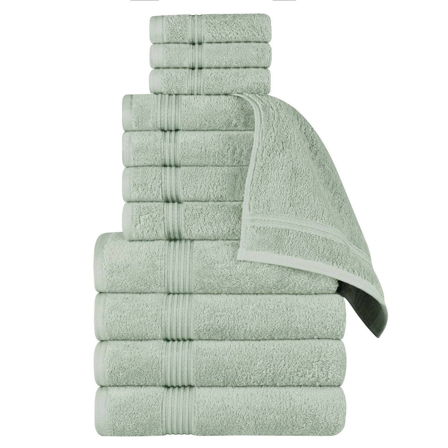 Superior Heritage saugfähiges Handtuchset aus ägyptischer Baumwolle, 12-teilig