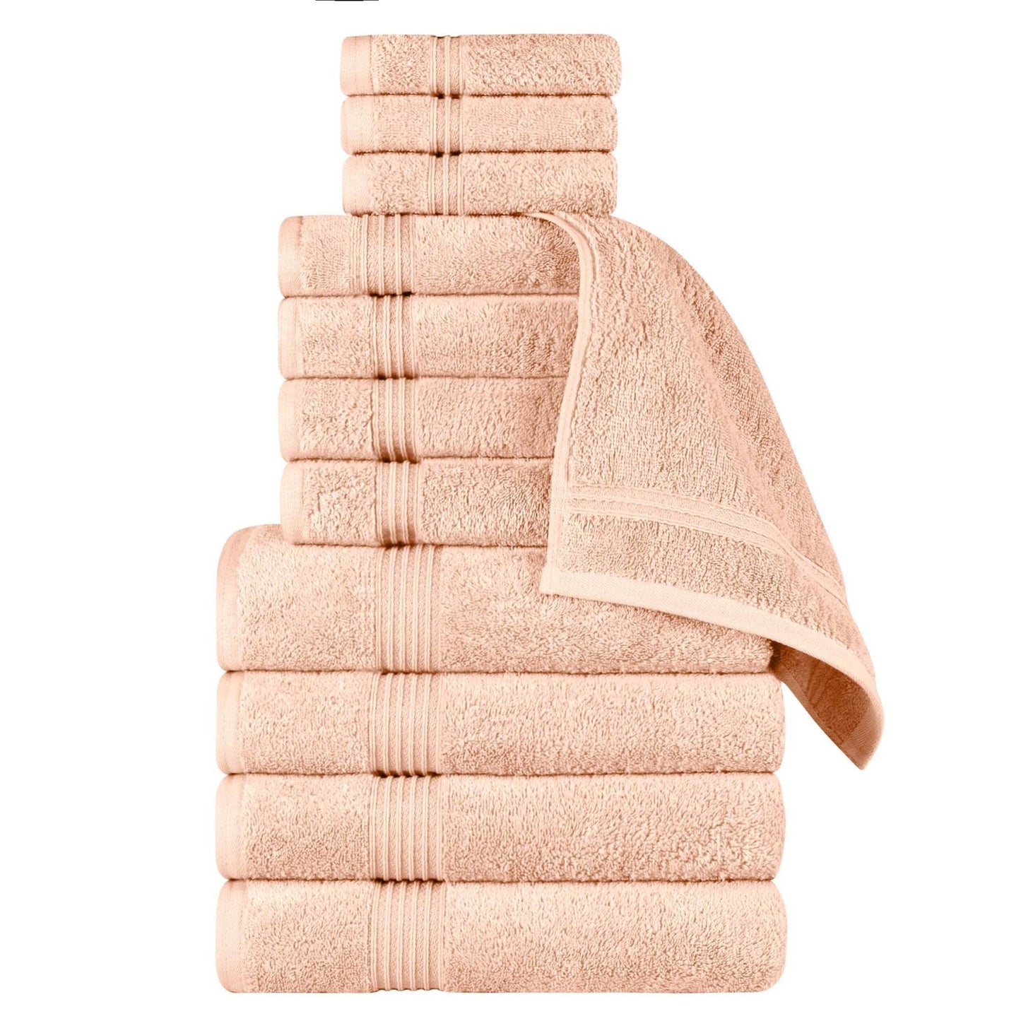 Superior Heritage saugfähiges Handtuchset aus ägyptischer Baumwolle, 12-teilig