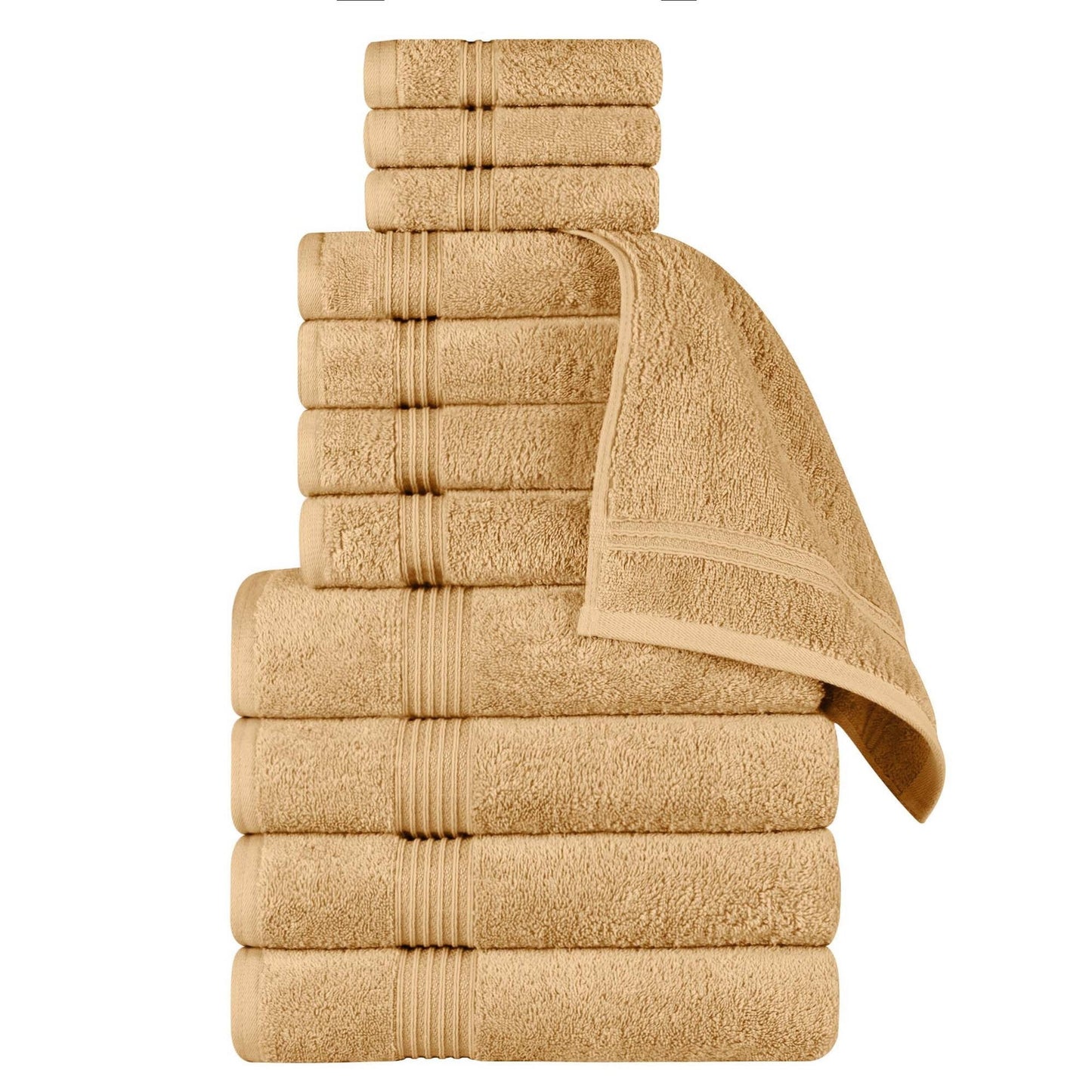 Superior Heritage saugfähiges Handtuchset aus ägyptischer Baumwolle, 12-teilig