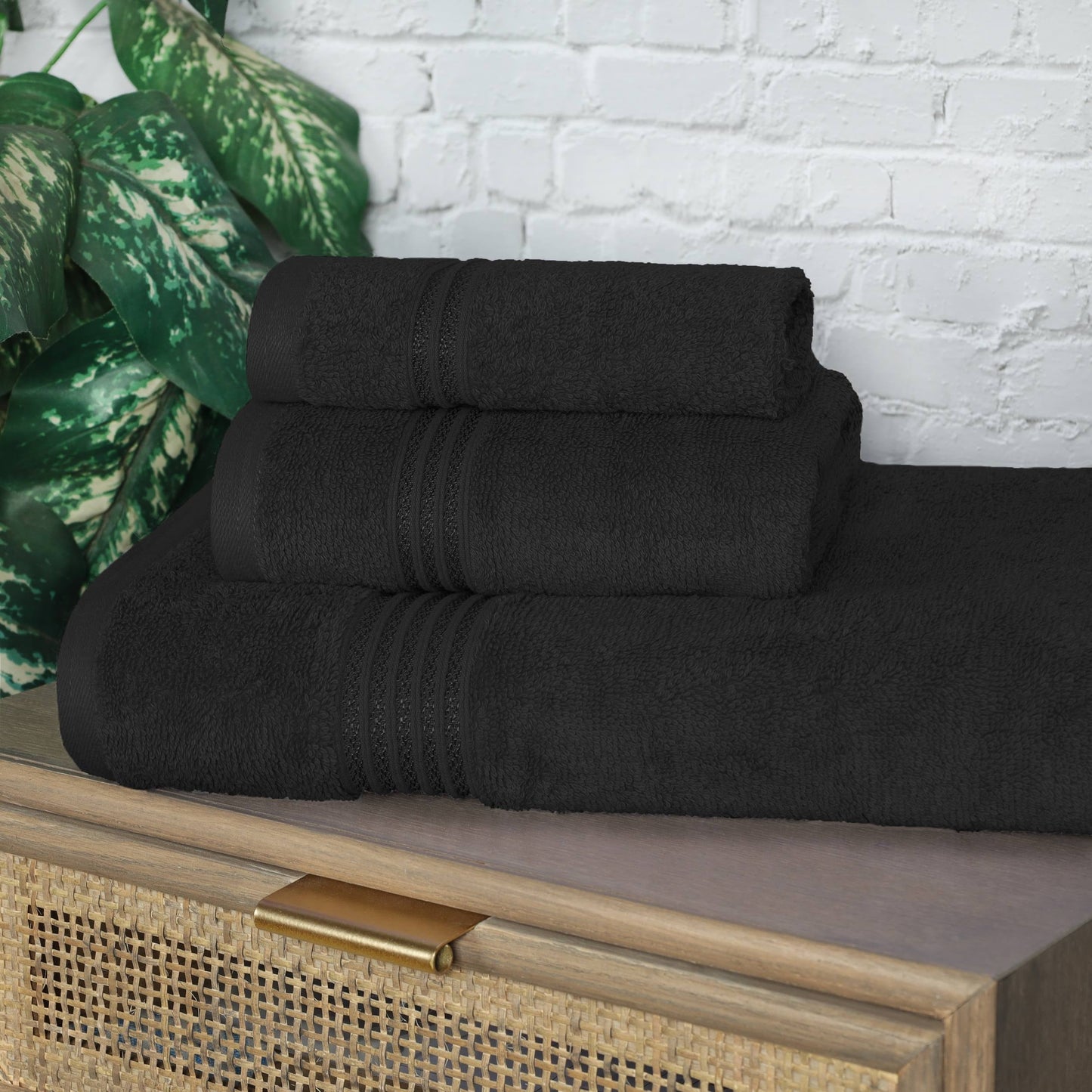 Superior Heritage 3-teiliges saugfähiges Handtuchset aus ägyptischer Baumwolle
