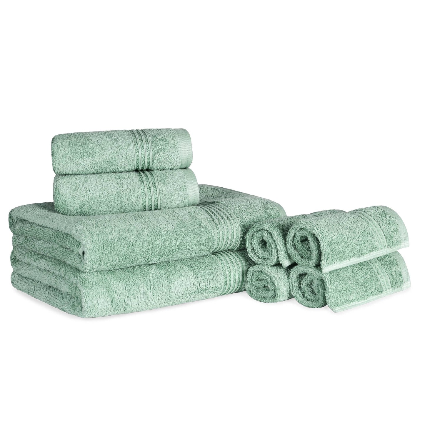 Superior Heritage 8-teiliges saugfähiges Handtuchset aus ägyptischer Baumwolle