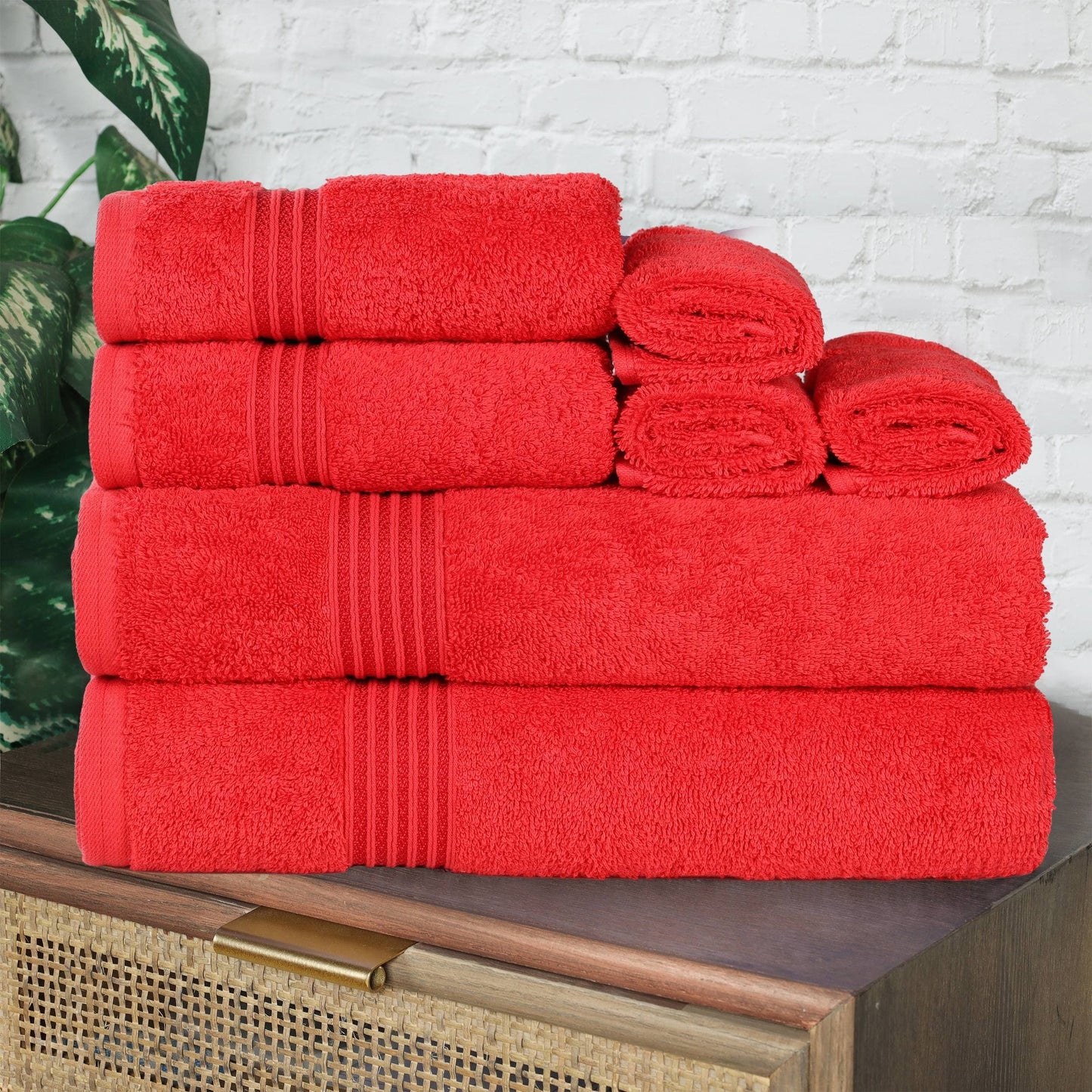 Superior Heritage 8-teiliges saugfähiges Handtuchset aus ägyptischer Baumwolle