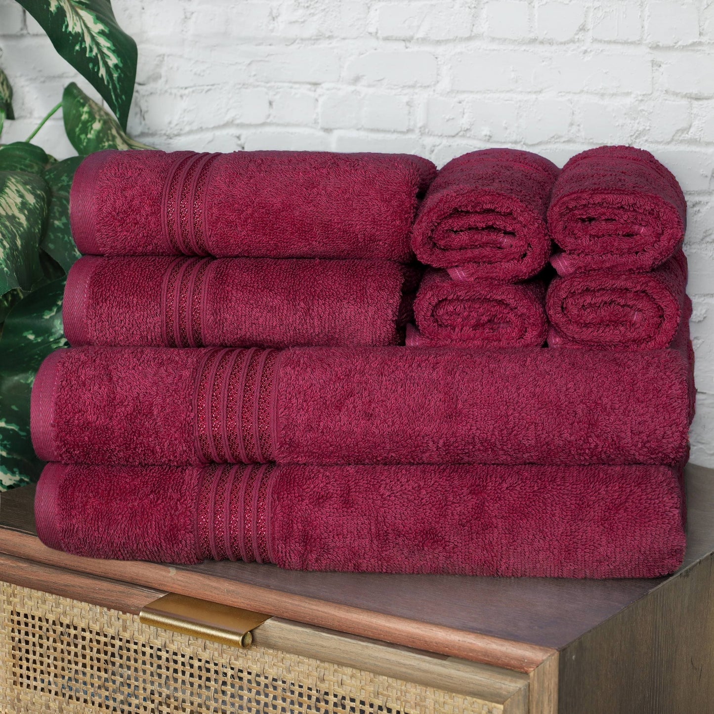 Superior Heritage 8-teiliges saugfähiges Handtuchset aus ägyptischer Baumwolle
